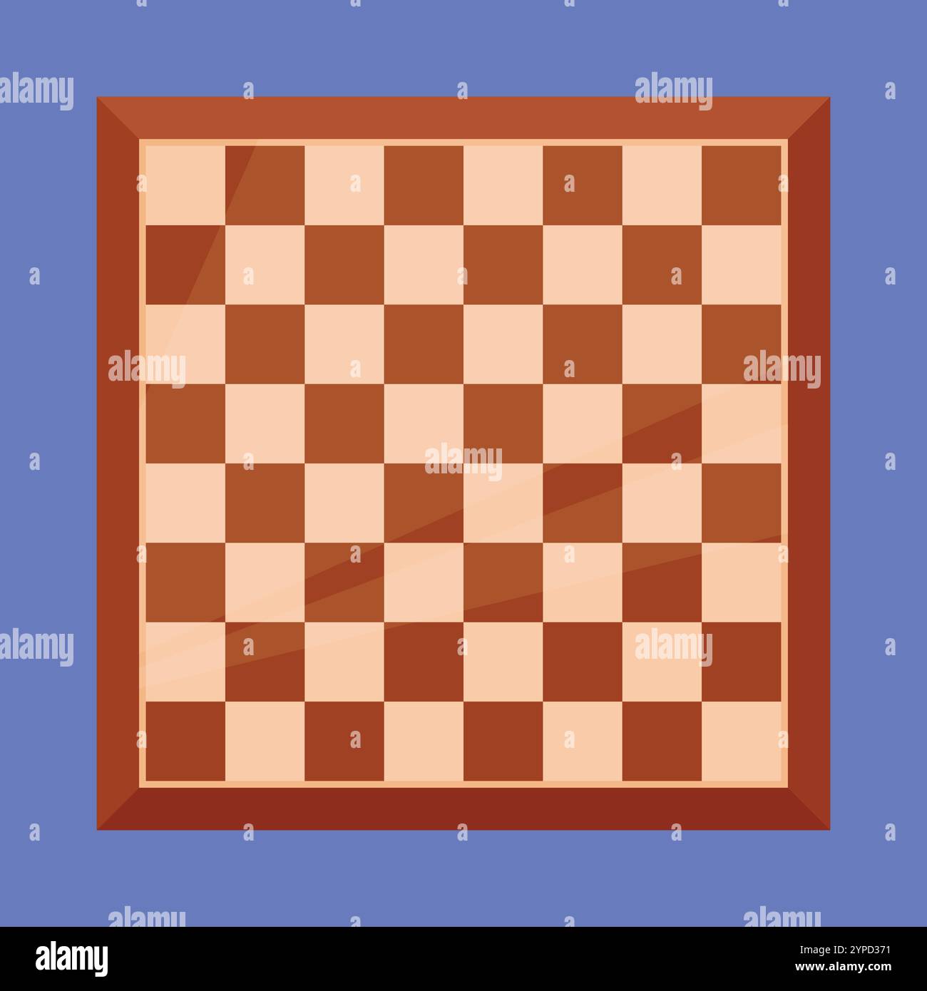 Icona vettoriale scacchiera. Illustrazione a scacchiera in legno. icona del gioco a scacchi Illustrazione Vettoriale