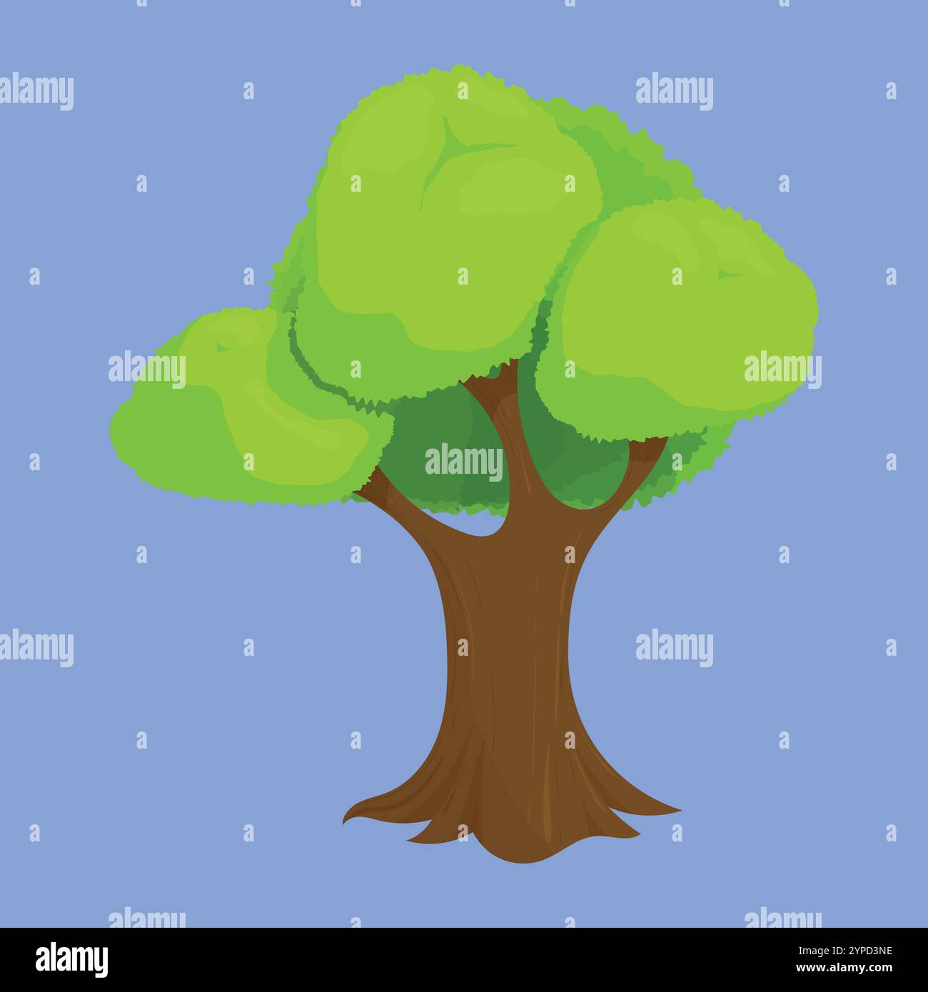 Vettore di illustrazione ad albero. Vettore icona albero dettagliato natura Illustrazione Vettoriale