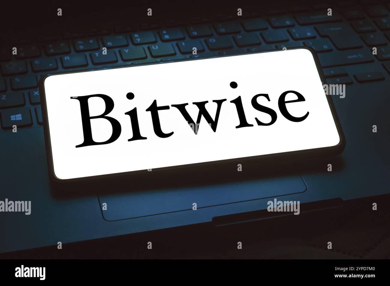 22 aprile 2024, Brasile. In questa immagine, il logo bitwise Bitcoin ETF viene visualizzato sullo schermo di uno smartphone Foto Stock