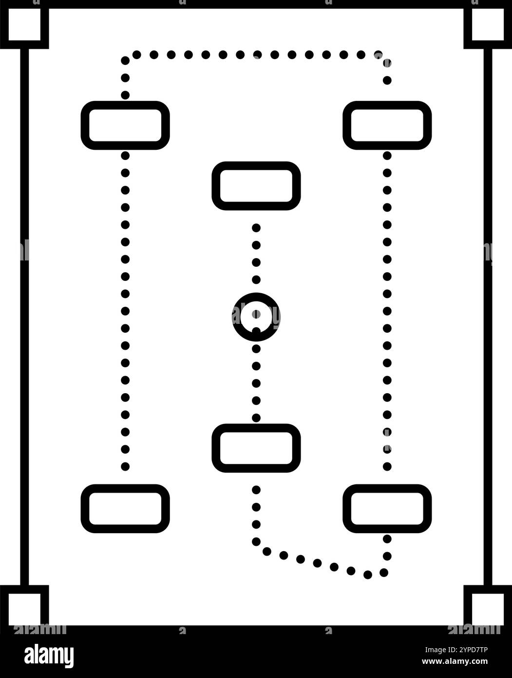 illustrazione vettoriale dell'icona della linea di gioco del croquet da campo Illustrazione Vettoriale