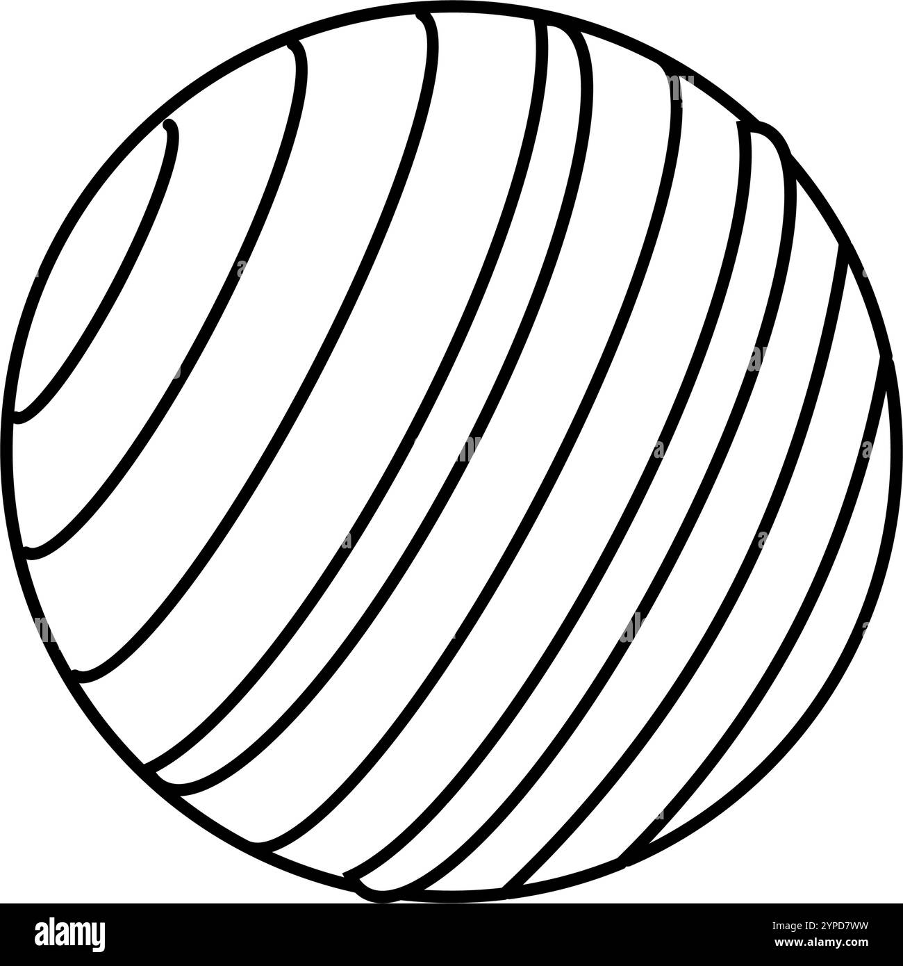 illustrazione vettoriale dell'icona della linea di gioco del croquet della palla Illustrazione Vettoriale