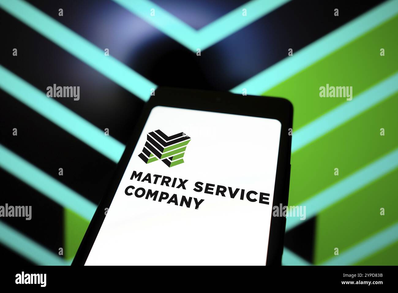 10 maggio 2024, Brasile. In questa immagine, il logo Matrix Service Company viene visualizzato sullo schermo di uno smartphone Foto Stock