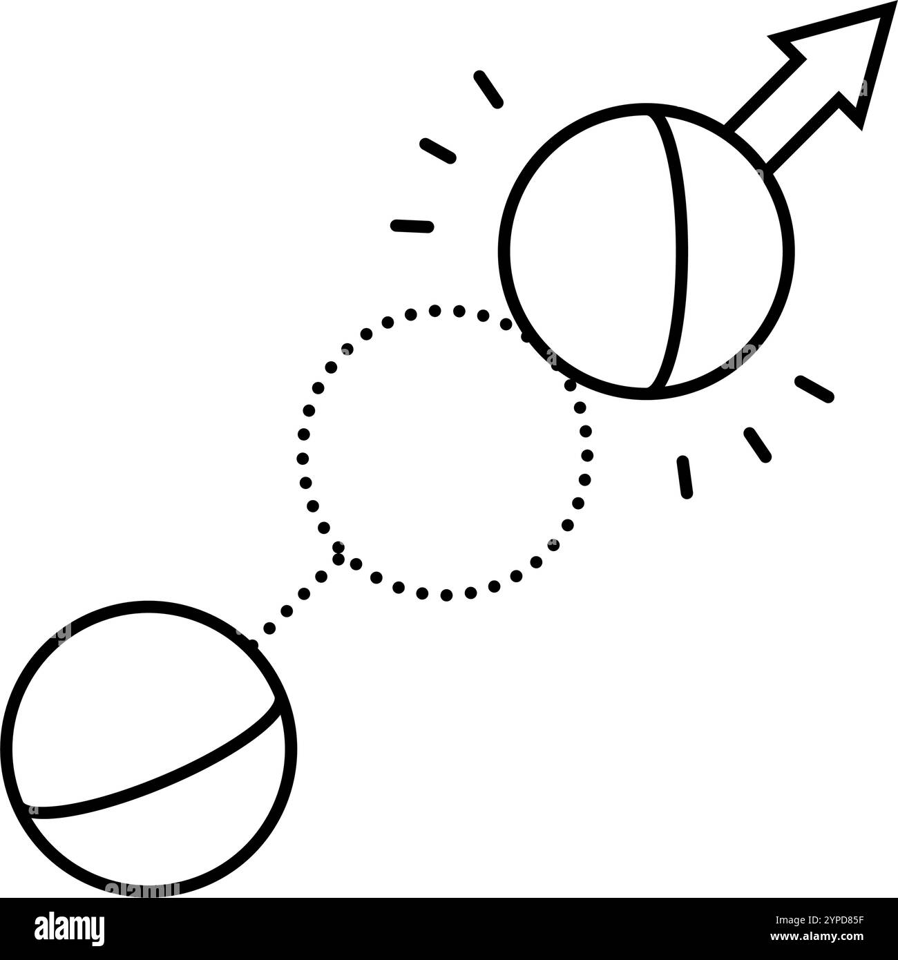 illustrazione vettoriale dell'icona della linea di gioco del croquet Illustrazione Vettoriale