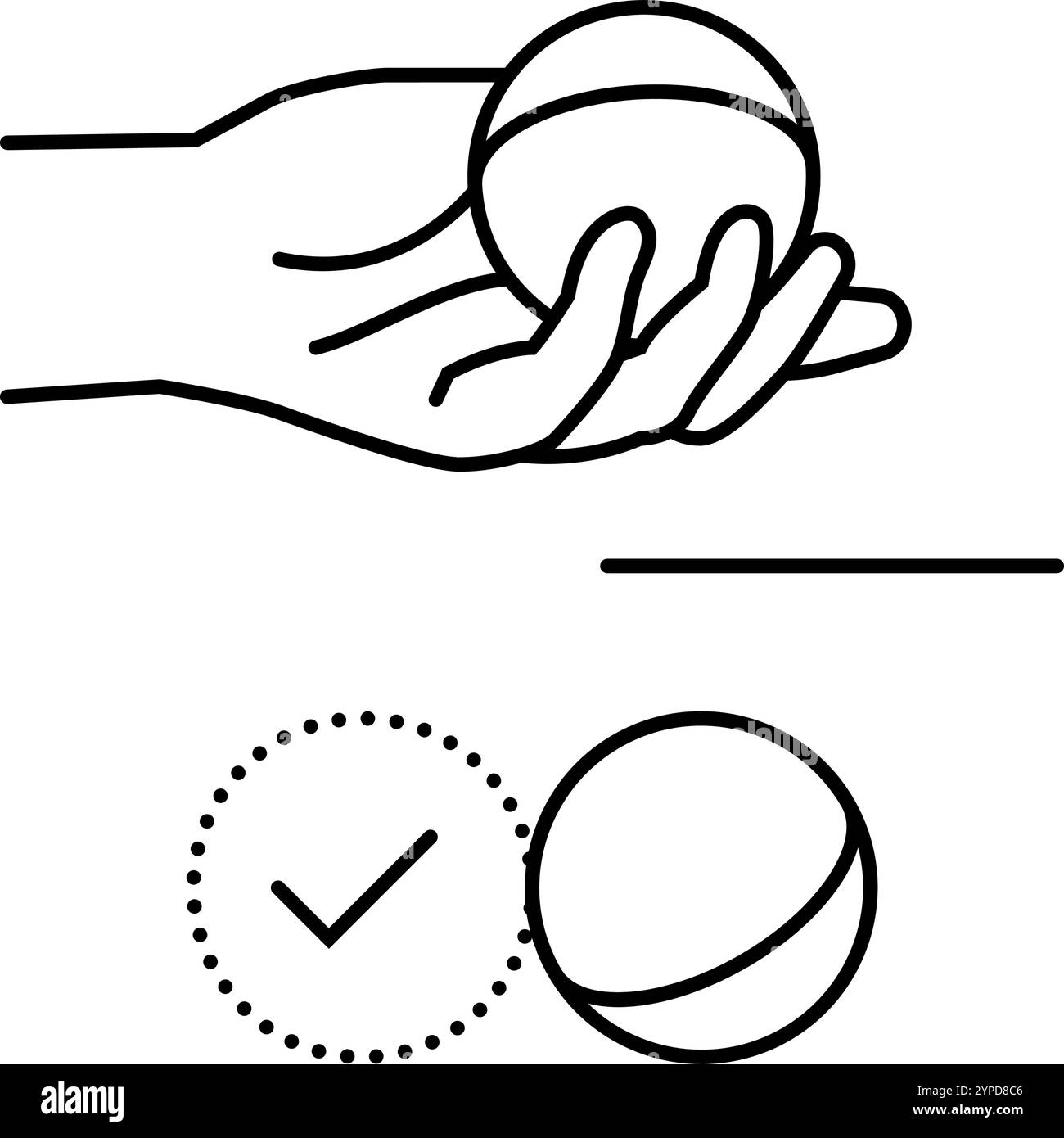 illustrazione vettoriale dell'icona della linea di gioco del croquet Illustrazione Vettoriale