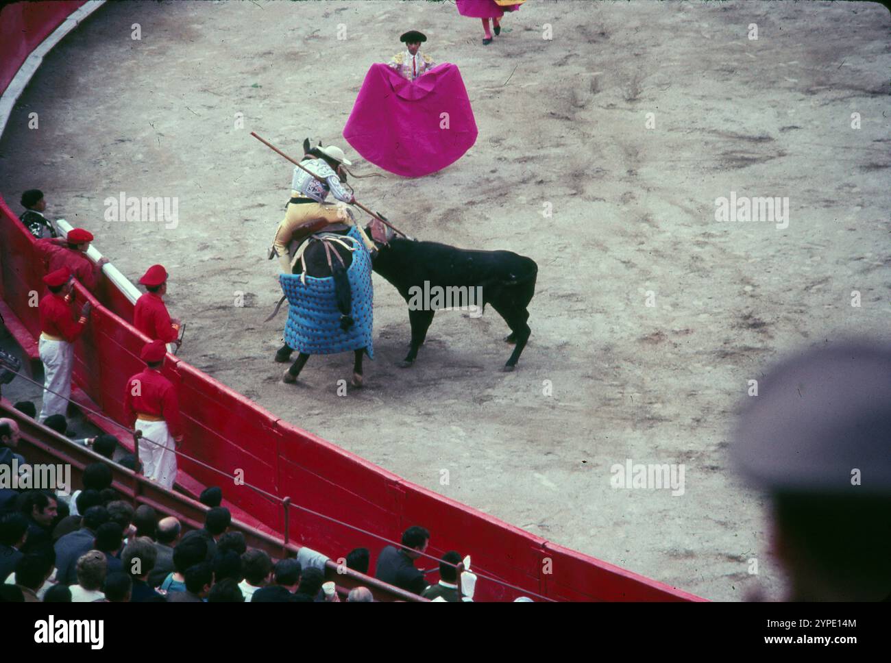 Una corrida in Plaza Mexico a città del Messico, febbraio 1967. Foto Stock