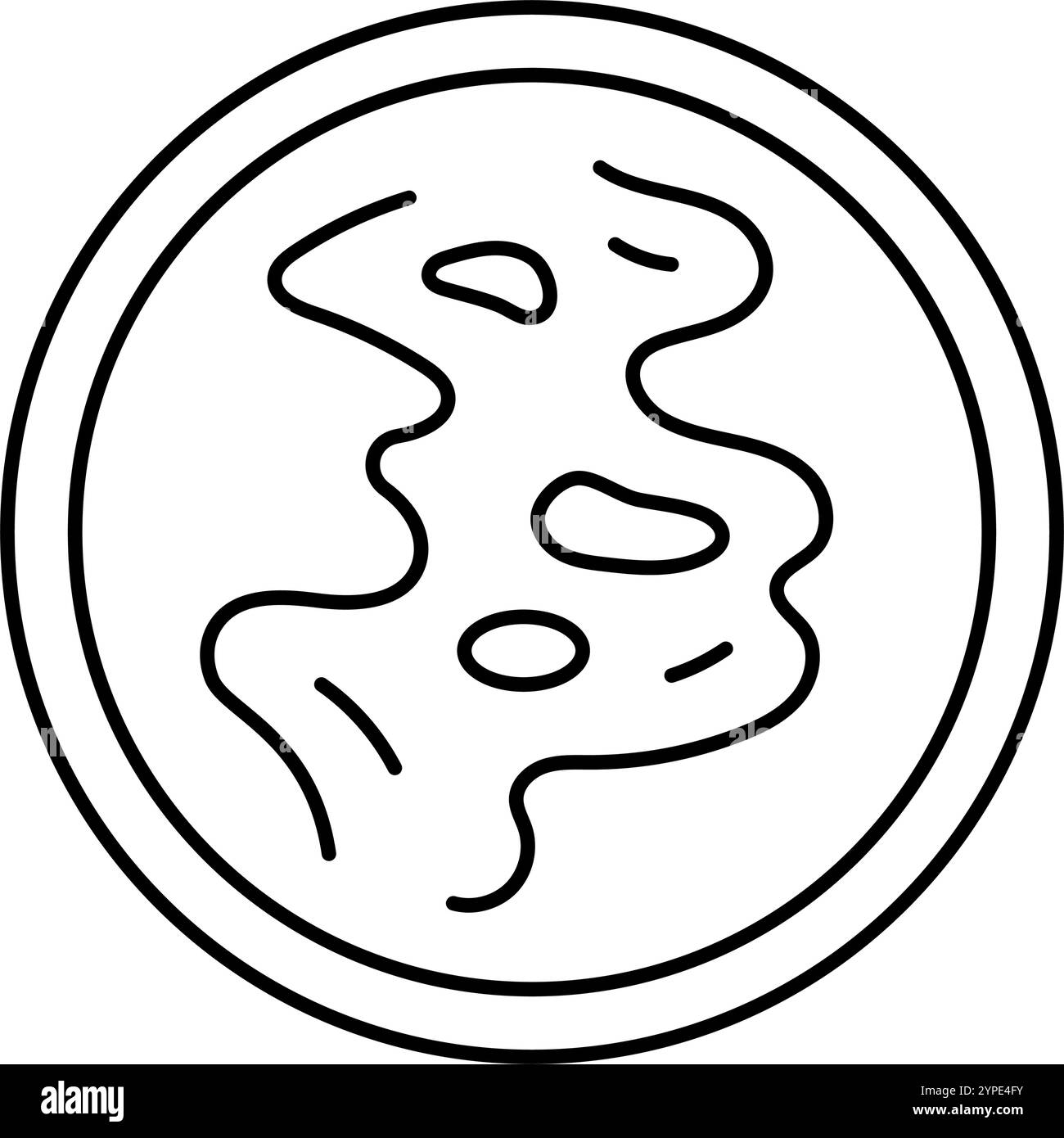 etichetta del prodotto antiodore icona della linea di attenzione illustrazione del vettore Illustrazione Vettoriale