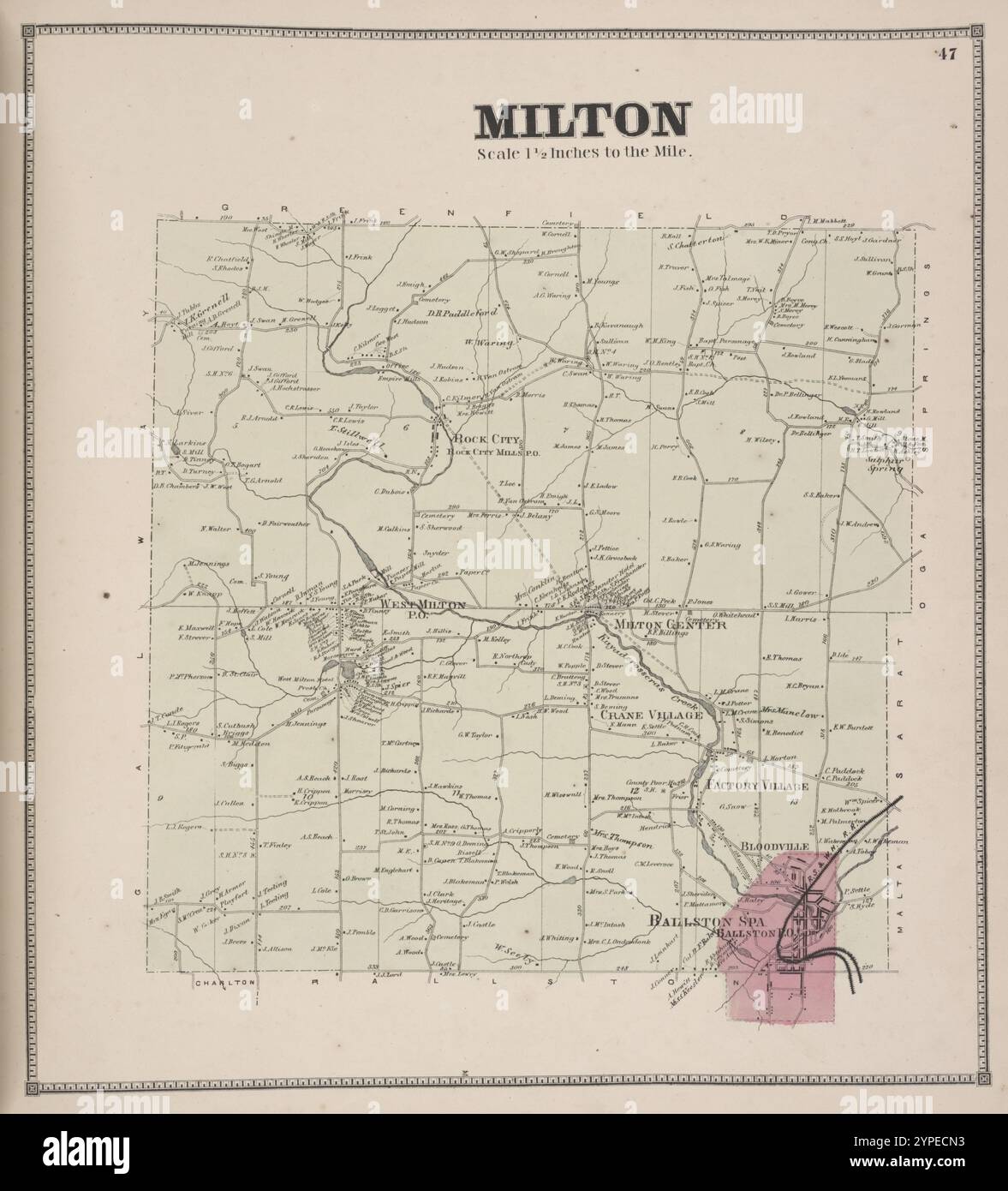 Milton [Township] 1866 Foto Stock