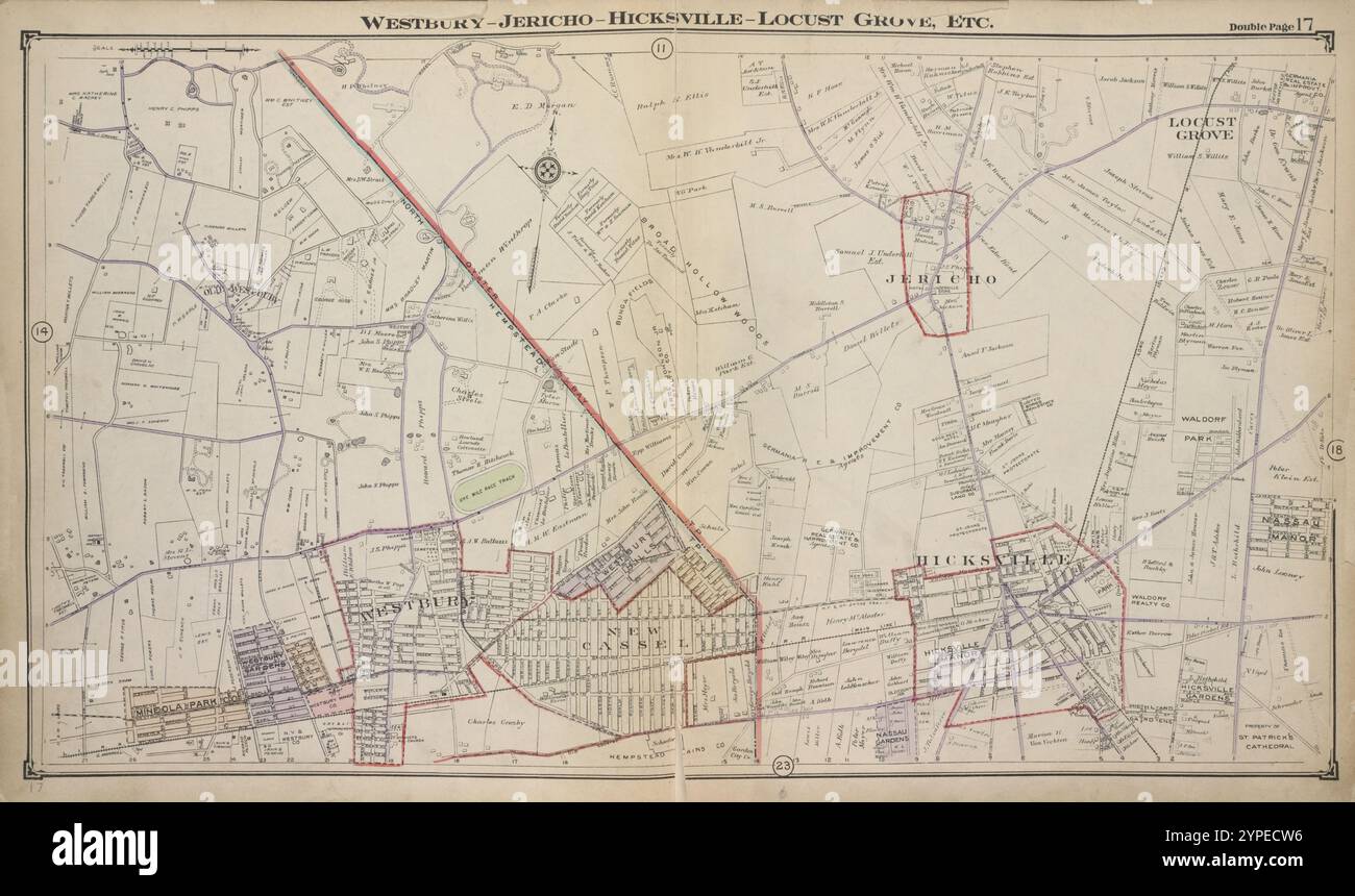 Westbury - Jericho - Hicksville - Locust - Grove, ecc. 1914 di Hyde, E. Belcher Foto Stock