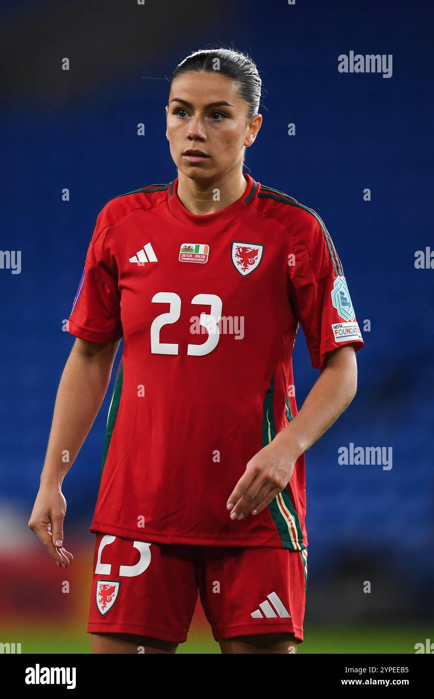 Galles contro Repubblica d'Irlanda qualificazione al campionato UEFA femminile - Play-off, Cardiff City Stadium Foto Stock