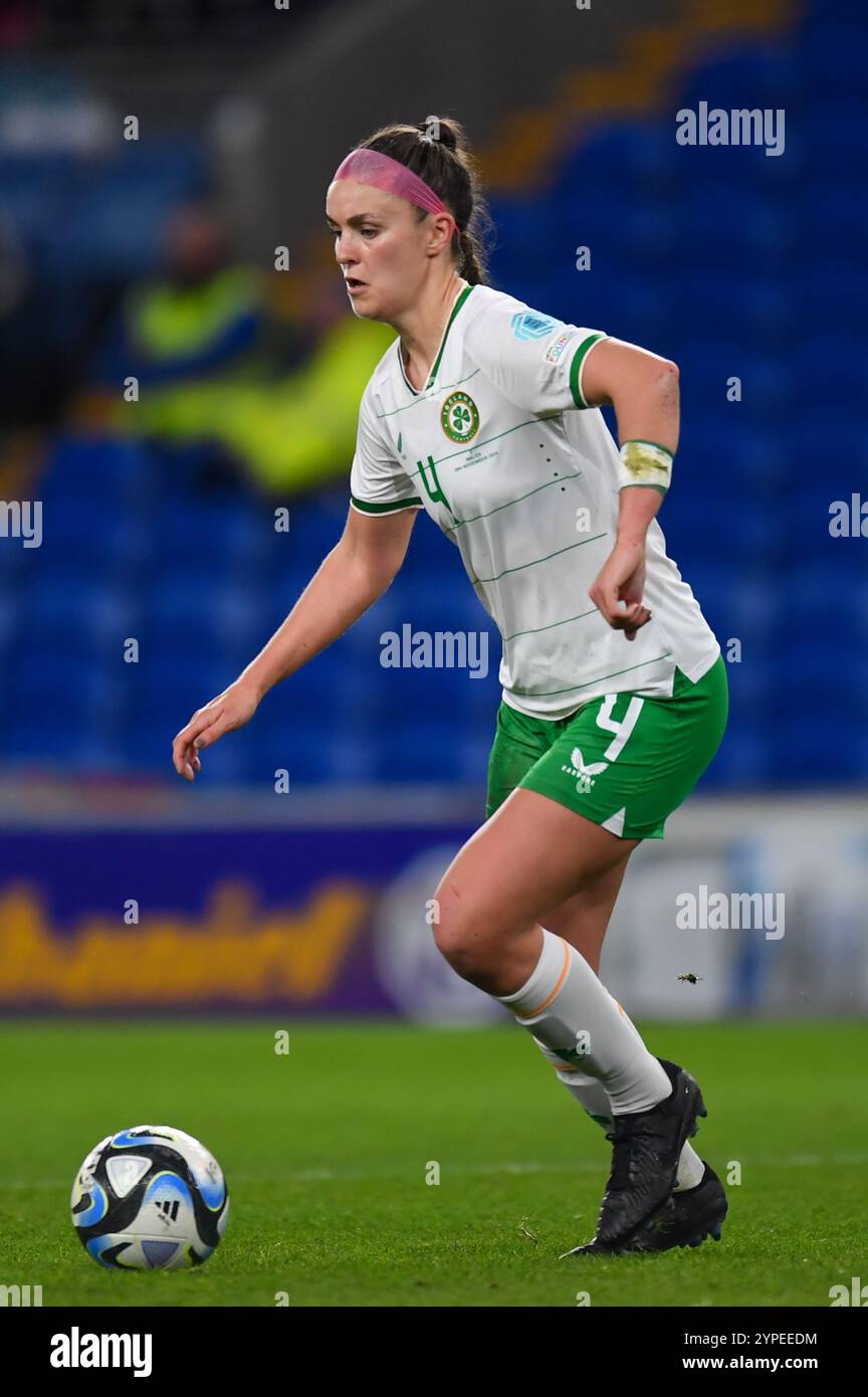 Galles contro Repubblica d'Irlanda qualificazione al campionato UEFA femminile - Play-off, Cardiff City Stadium Foto Stock