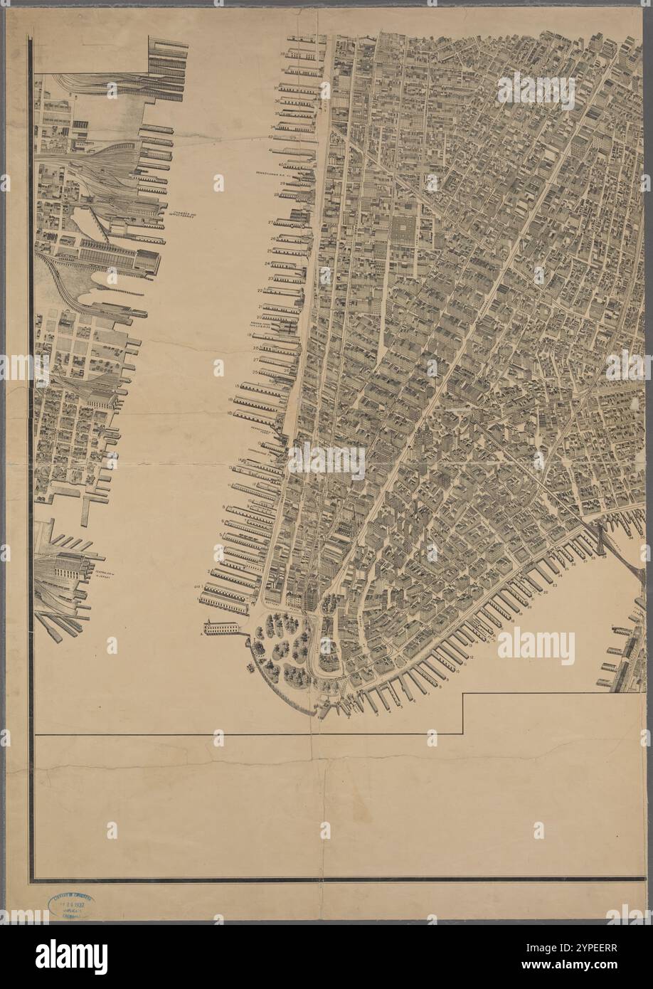 Vista dall'alto di New York City 1904 Foto Stock