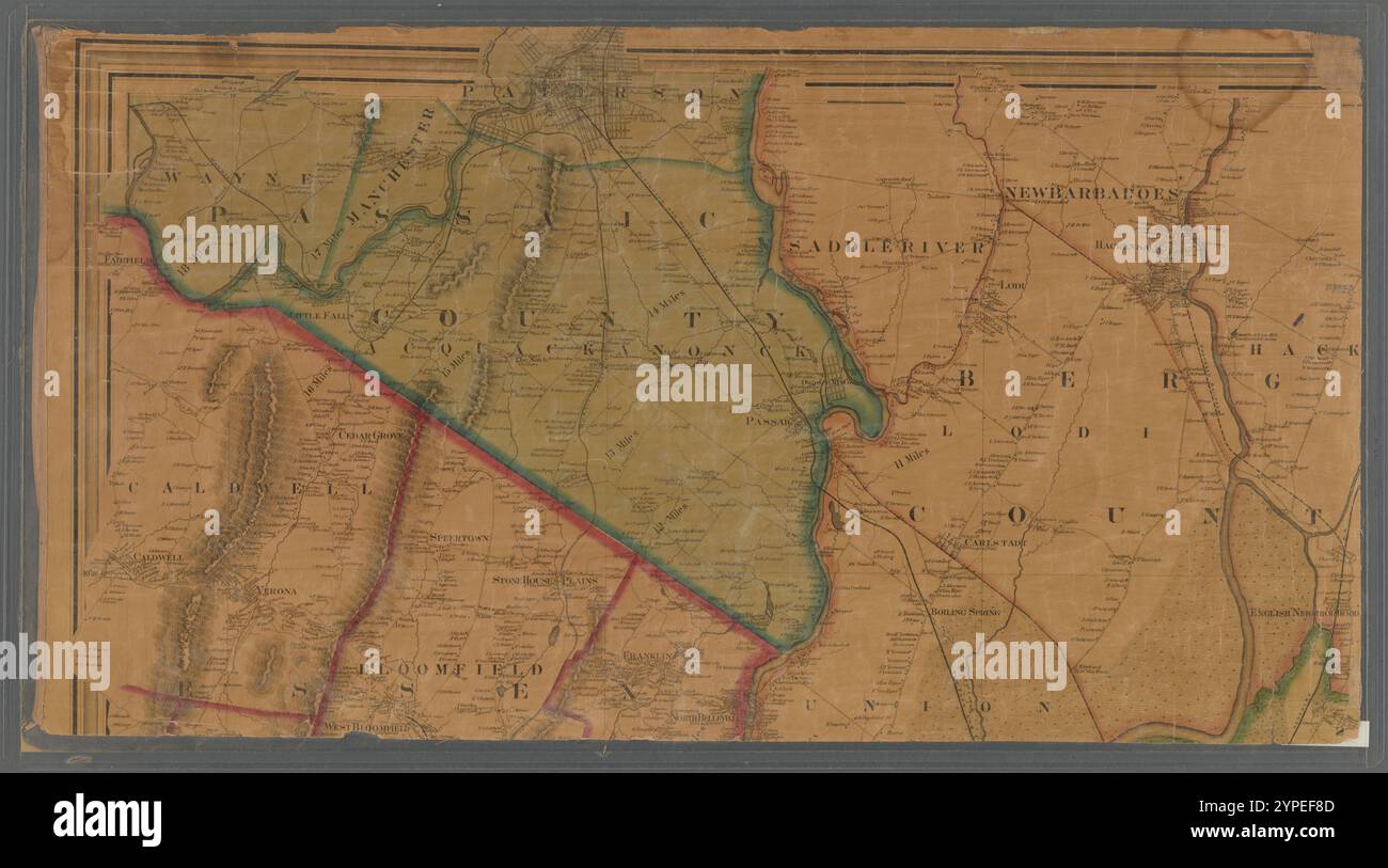 Mappa della città di New York e dei suoi dintorni 1860 di Walling, Henry Francis, 1825-1888 Foto Stock