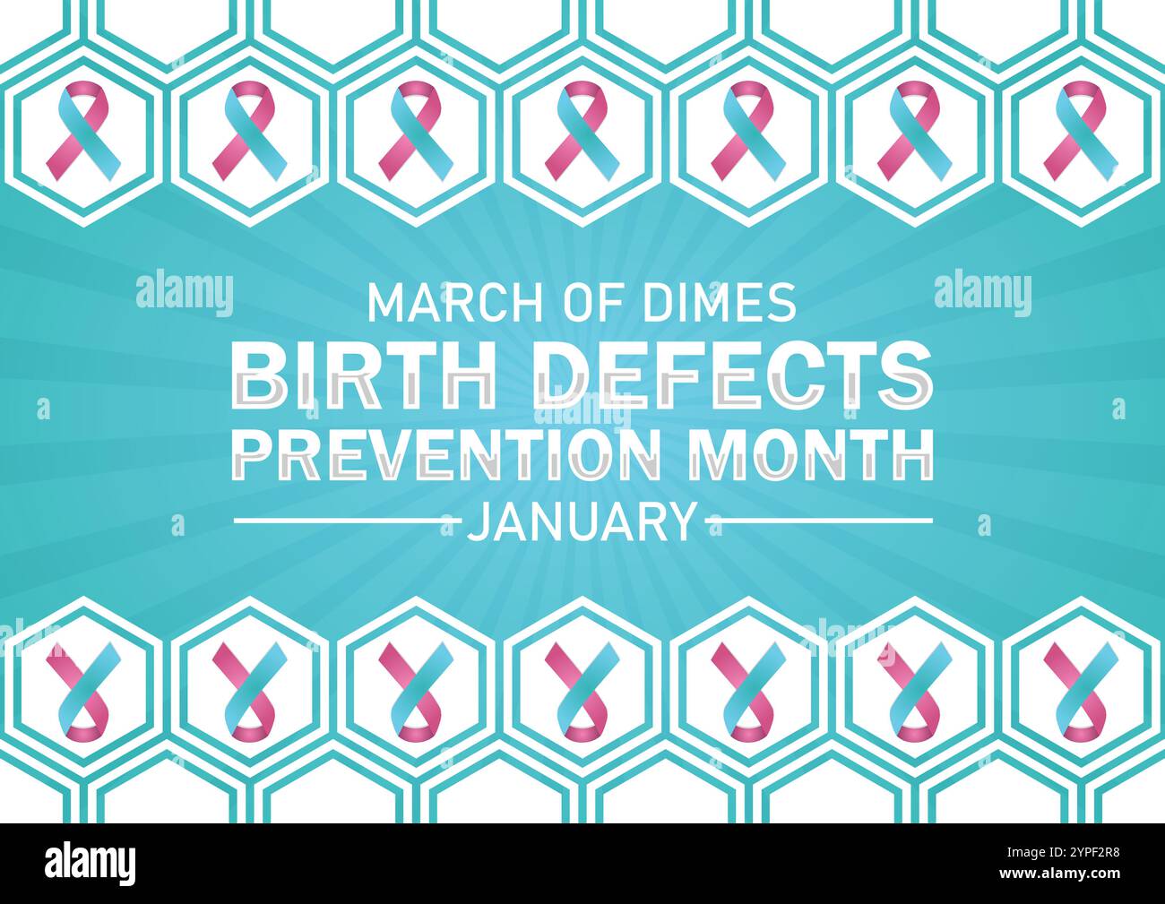 Marzo di Dimes mese di prevenzione dei difetti di nascita gennaio. Adatto per biglietti d'auguri, poster e striscioni. Illustrazione vettoriale Illustrazione Vettoriale