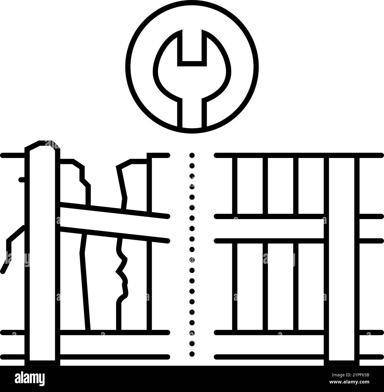 illustrazione vettoriale dell'icona della linea di manutenzione del giardino della sagoma topiaria Illustrazione Vettoriale