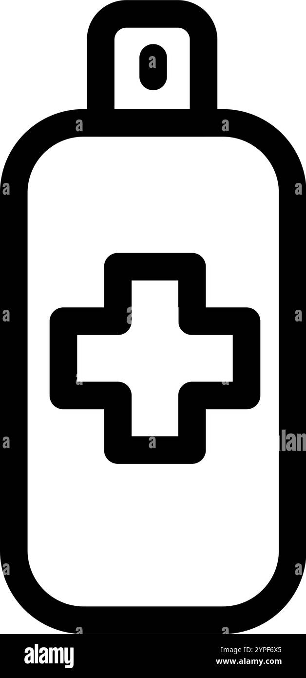 Simbolo dell'icona di disinfezione - illustrazione del vettore di disinfezione di primo soccorso Illustrazione Vettoriale