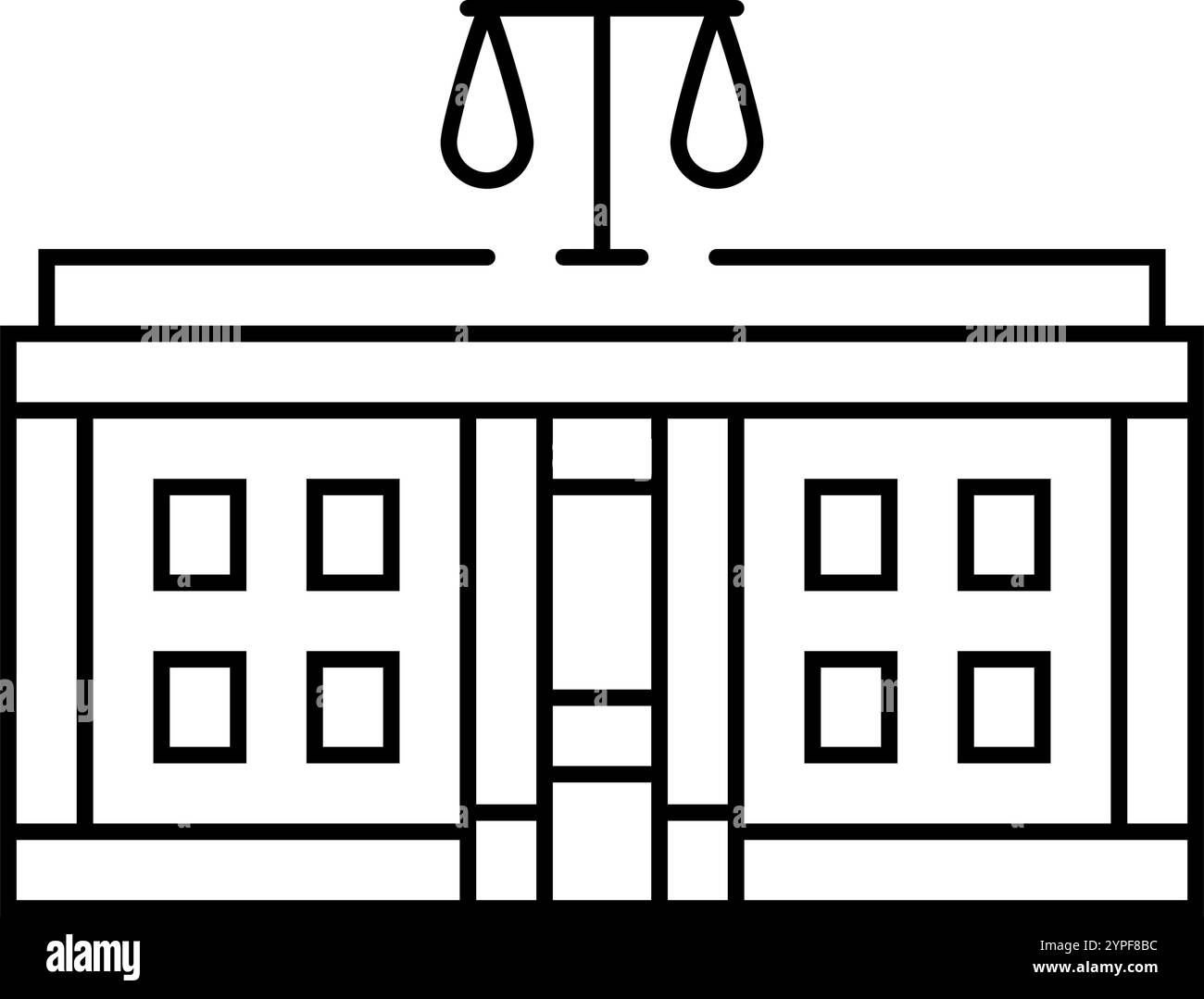 illustrazione vettoriale dell'icona della linea di diritto societario dello studio Illustrazione Vettoriale