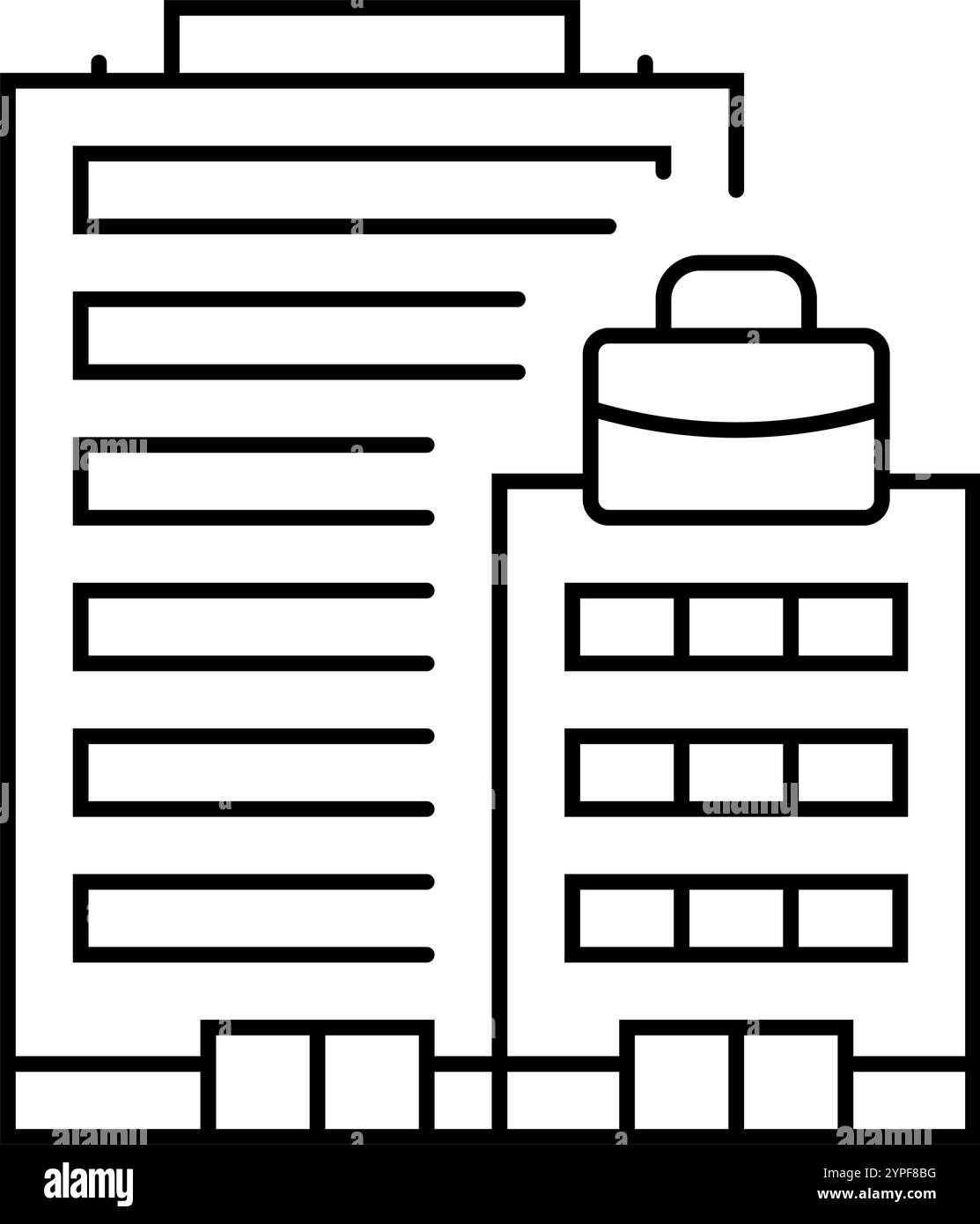 illustrazione vettoriale dell'icona della linea di legge aziendale Illustrazione Vettoriale