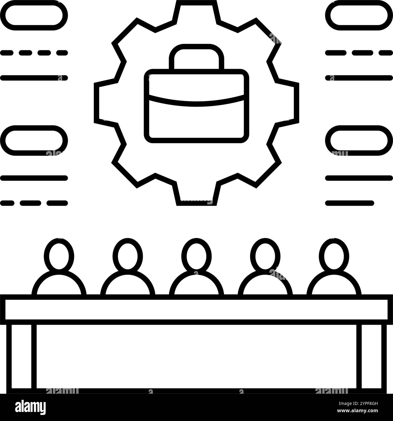 illustrazione vettoriale dell'icona della linea di legge aziendale Illustrazione Vettoriale