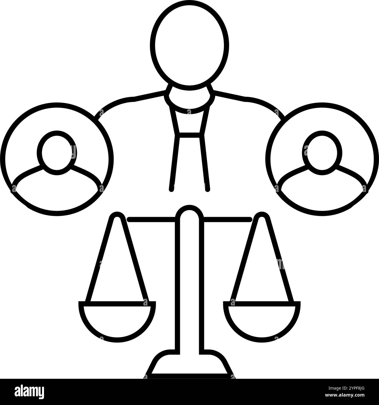 illustrazione vettoriale dell'icona della linea di diritto societario Illustrazione Vettoriale