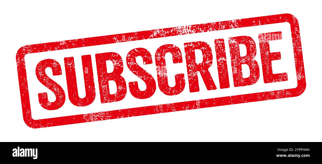 Timbro rosso su sfondo bianco - iscrizione Foto Stock