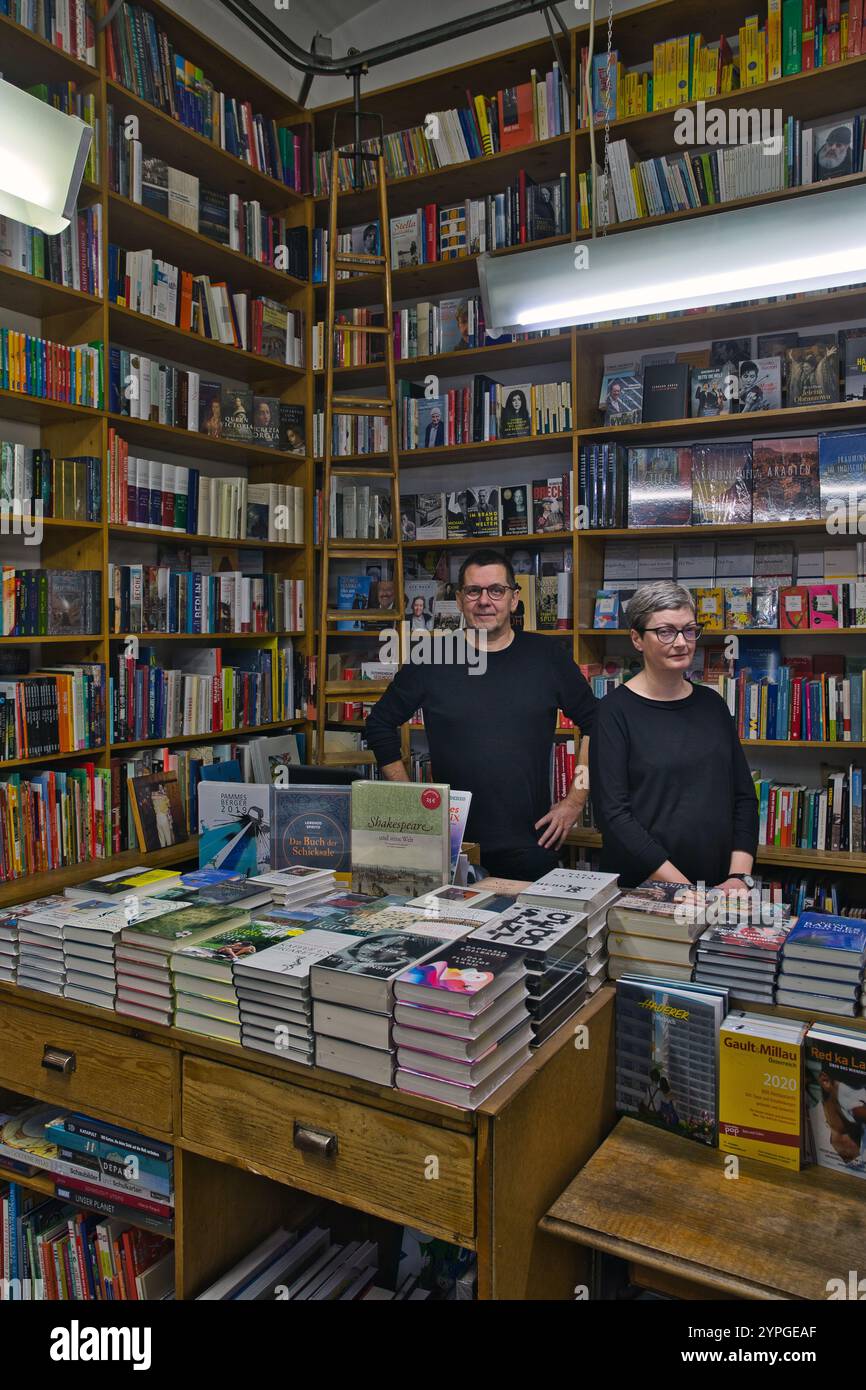 Libreria indipendente Riedl Bookstore a Vienna , Austria . Foto Stock