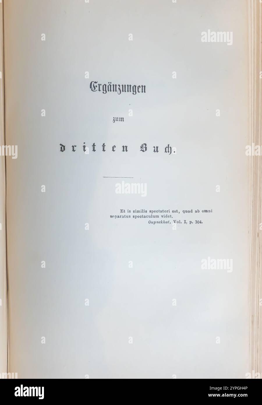 Ergänzungen zum dritten Buch Foto Stock