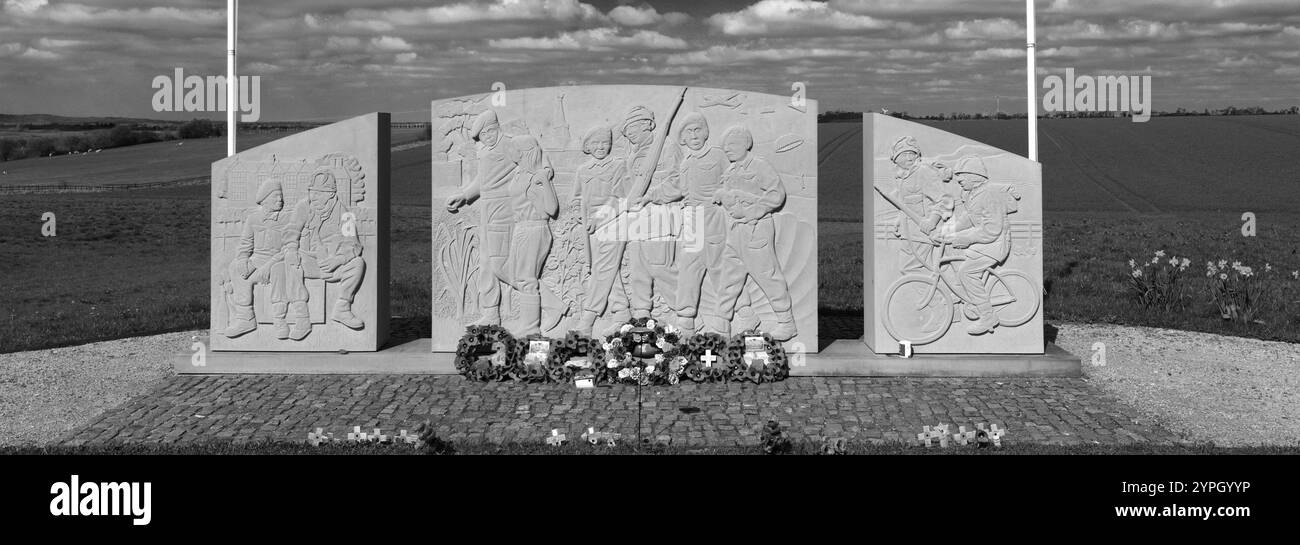 Il Memorial del 10th Battalion Parachute Regiment, Burrough on the Hill Village, Leicestershire, Inghilterra, Regno Unito Foto Stock