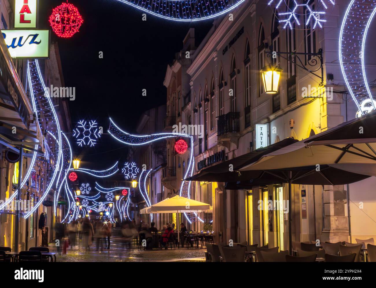 Christmas Lights in Tomar, Portogallo dicembre 2024 Foto Stock