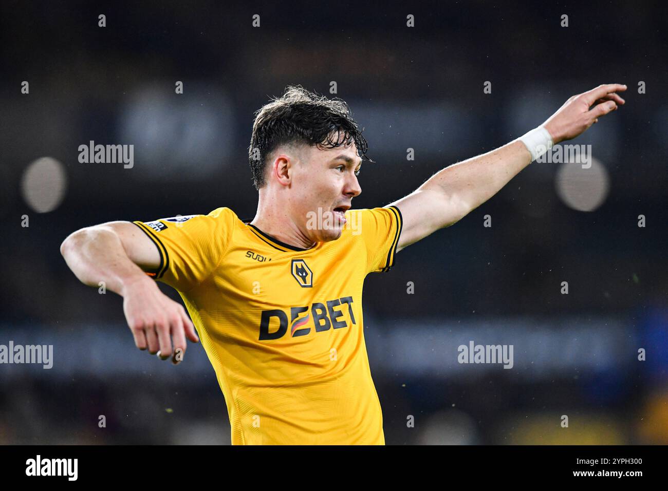 30 novembre 2024; Molineux Stadium, Wolverhampton, West Midlands, Inghilterra; Premier League Football, Wolverhampton Wanderers contro Bournemouth; Jorgen Strand Larsen dei Wolves Foto Stock