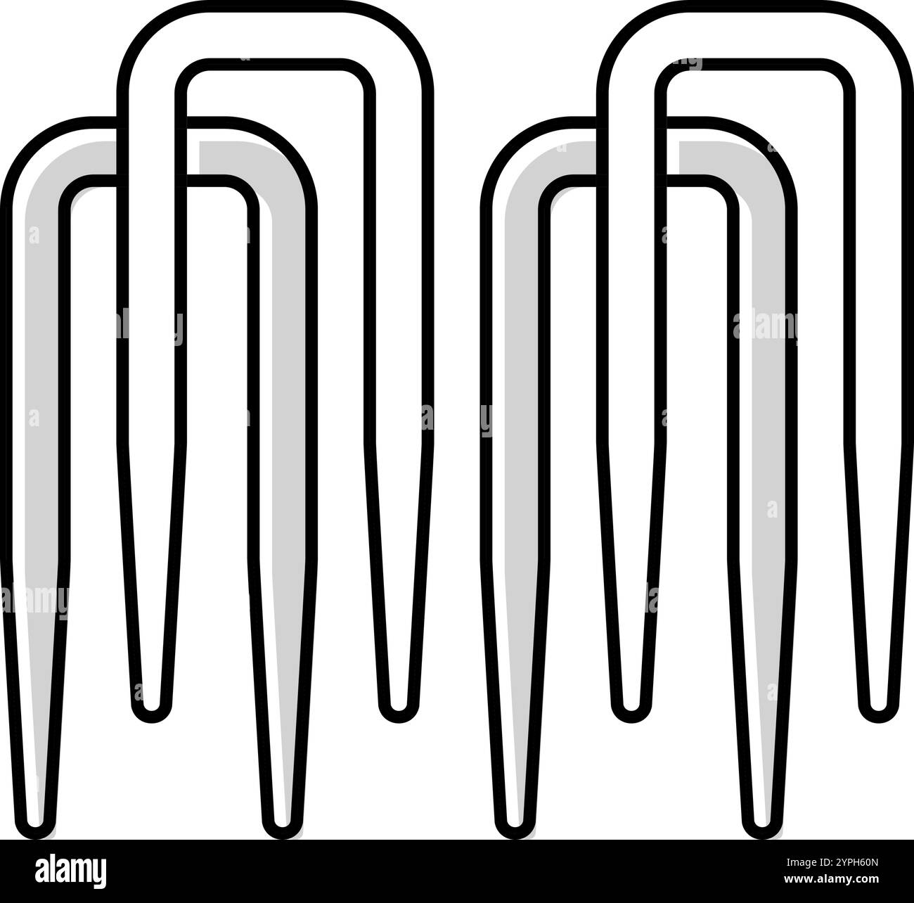 illustrazione vettoriale dell'icona del colore del gioco del croquet a cerchio Illustrazione Vettoriale