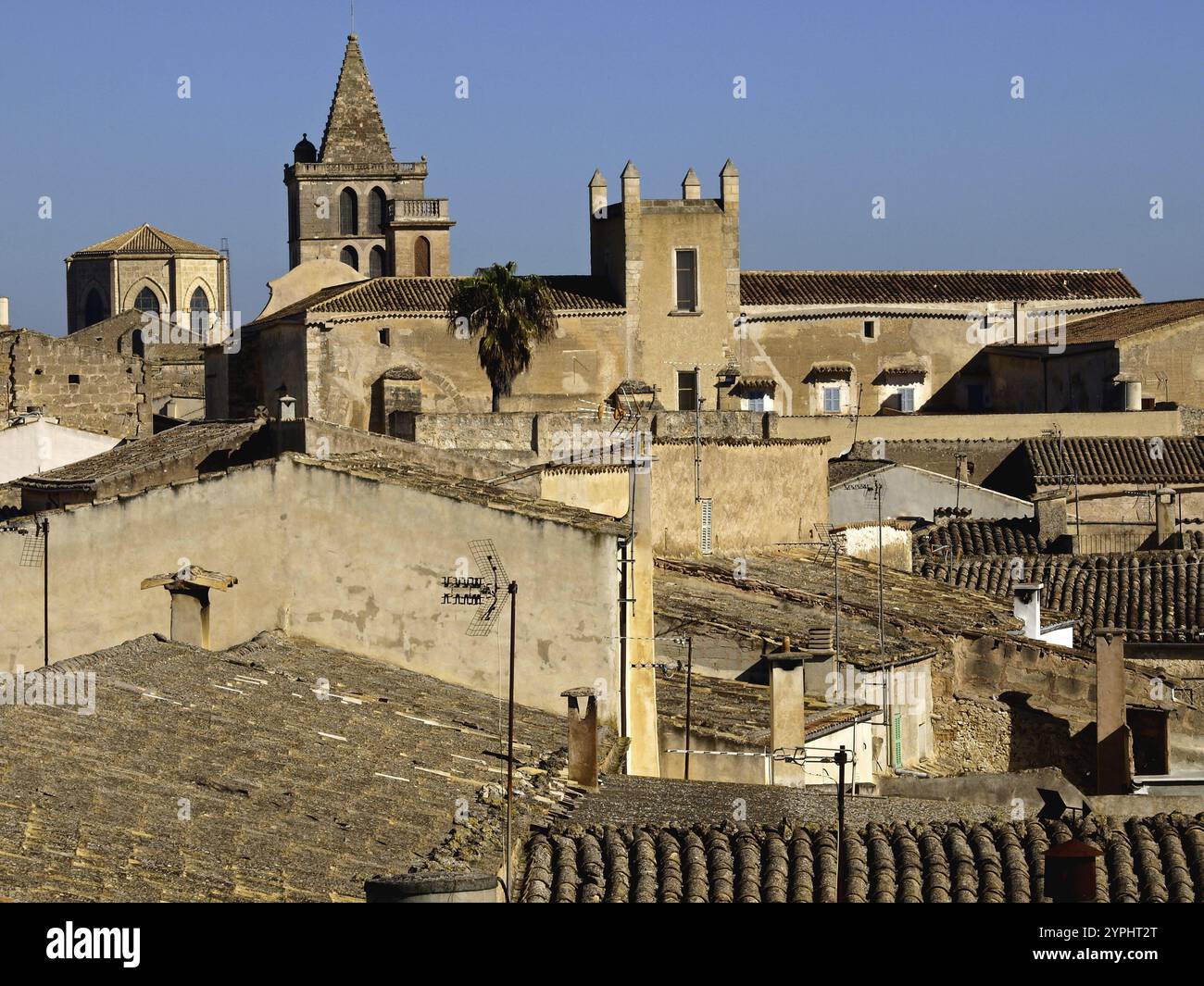 Palacio de los reyes de Mallorca (s.. XIV) . Sineu. Comarca de es Pla. Maiorca. Baleari. Espana Foto Stock