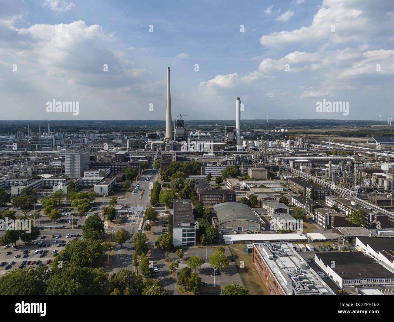 Centrale elettrica a carbone presso il Marl Chemical Park, che è il terzo polo industriale più grande della Germania e tra i più grandi produttori chimici Foto Stock