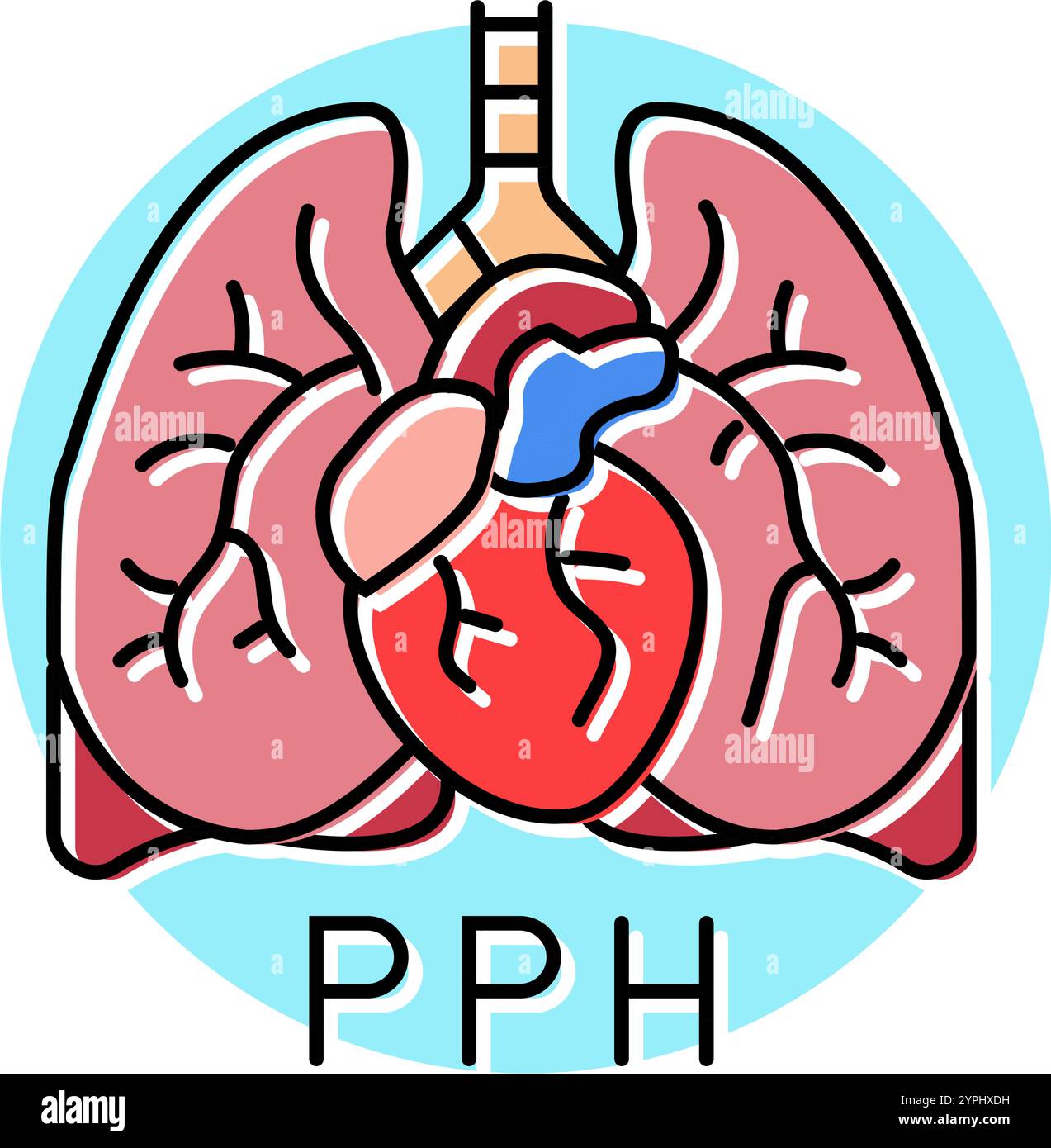 illustrazione vettoriale dell'icona del colore delle malattie del motoneurone Illustrazione Vettoriale