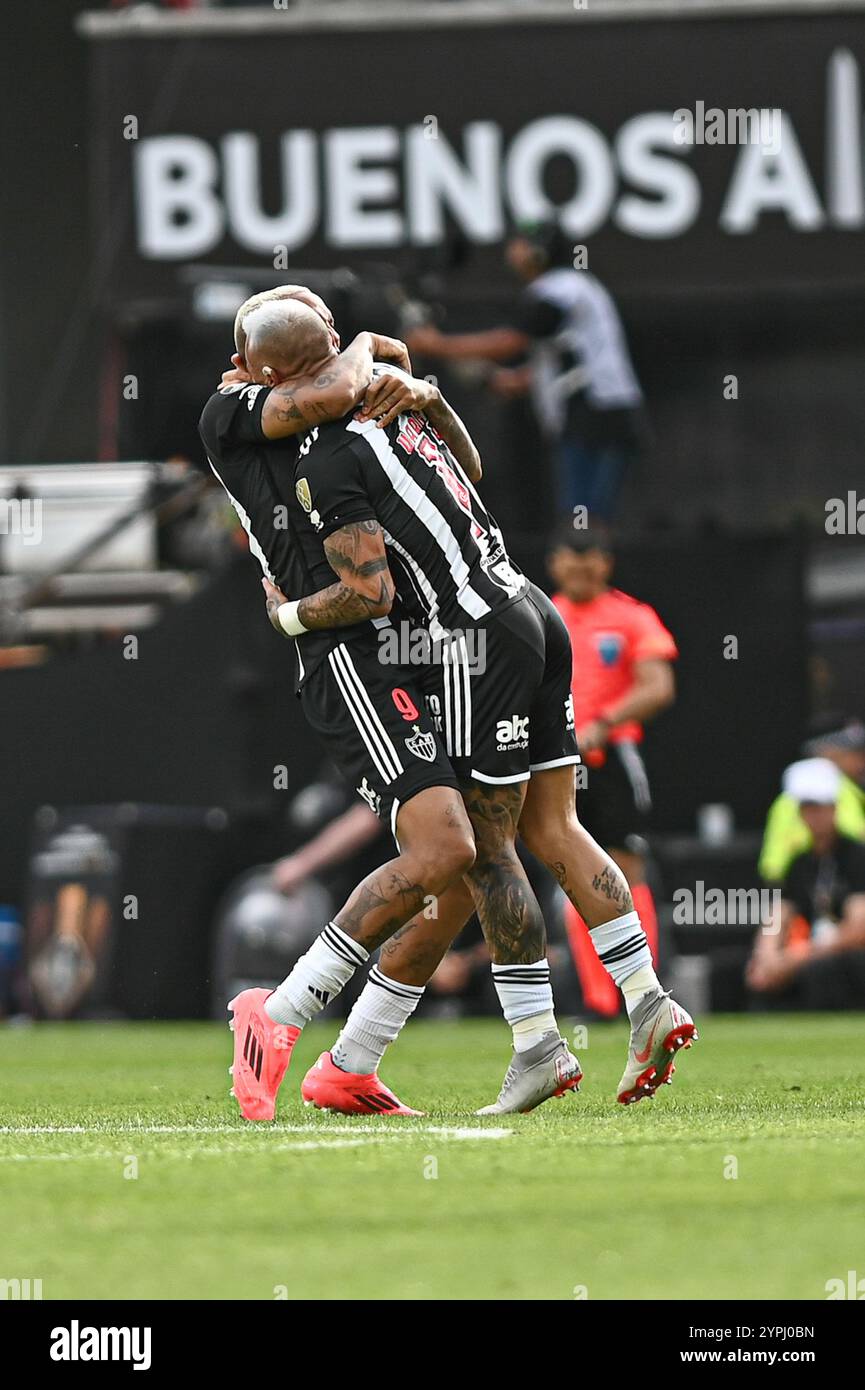 Buenos Aires, Argentina. 30 novembre 2024. MG e Botafogo, validi per la finale della Copa Libertadores da América 2024, tenutasi presso lo stadio Monumental de Nunez, a Buenos Aires, Argentina, questo sabato (30). Crediti: Gabriel Sotelo/FotoArena/Alamy Live News Foto Stock