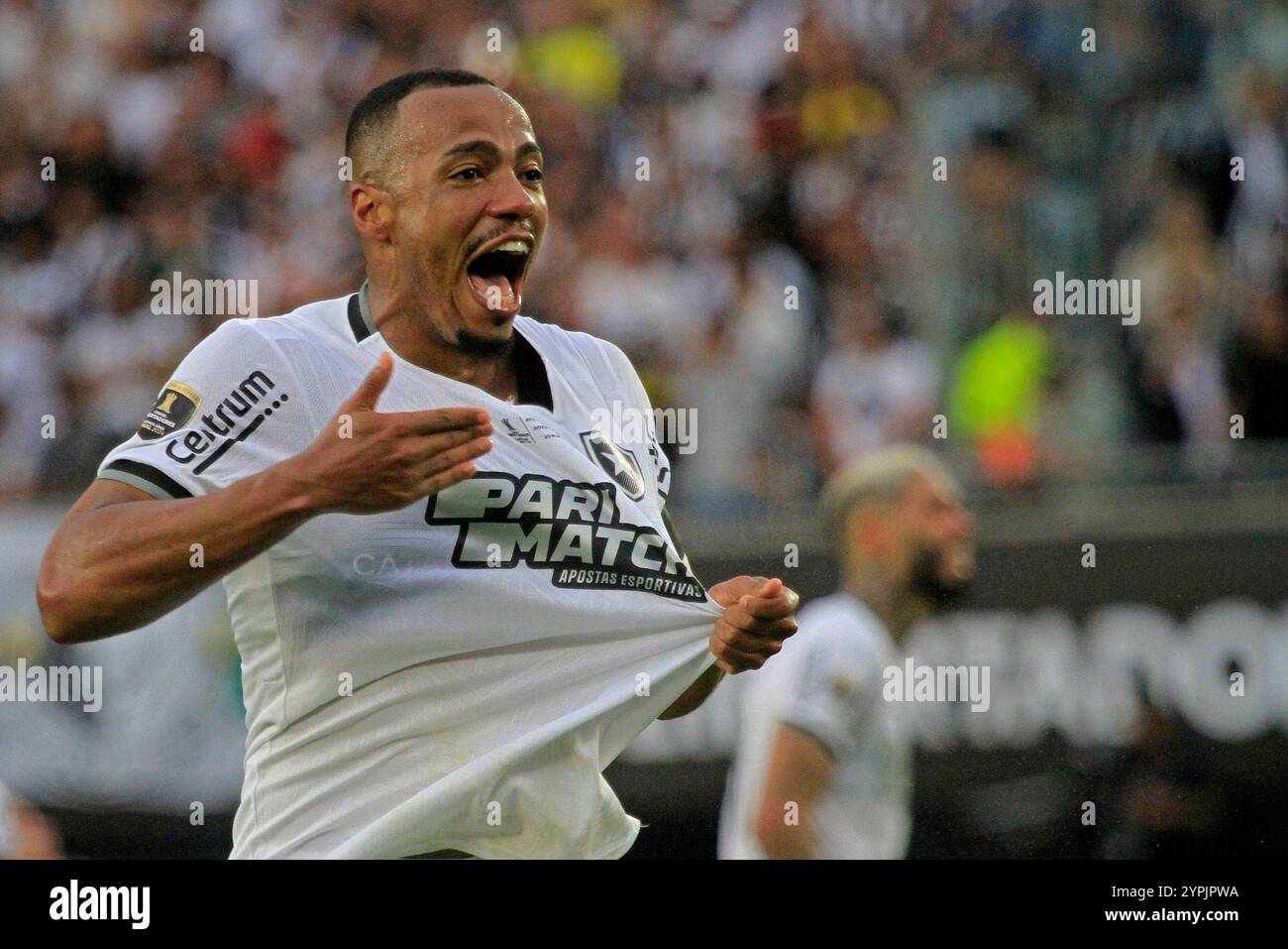 Buenos Aires, Argentina. 30 novembre 2024. Marlon Freitas di Botafogo, celebra dopo l'ultima partita di calcio tra l'Atletico Mineiro brasiliano e il Botafogo brasiliano della Copa CONMEBOL Libertadores 2024, allo Stadio Monumental de Nunez, a Buenos Aires, Argentina, il 30 novembre 2024. Foto: Piscina Pelaez Burga/DiaEsportivo/Alamy Live News crediti: DiaEsportivo/Alamy Live News Foto Stock