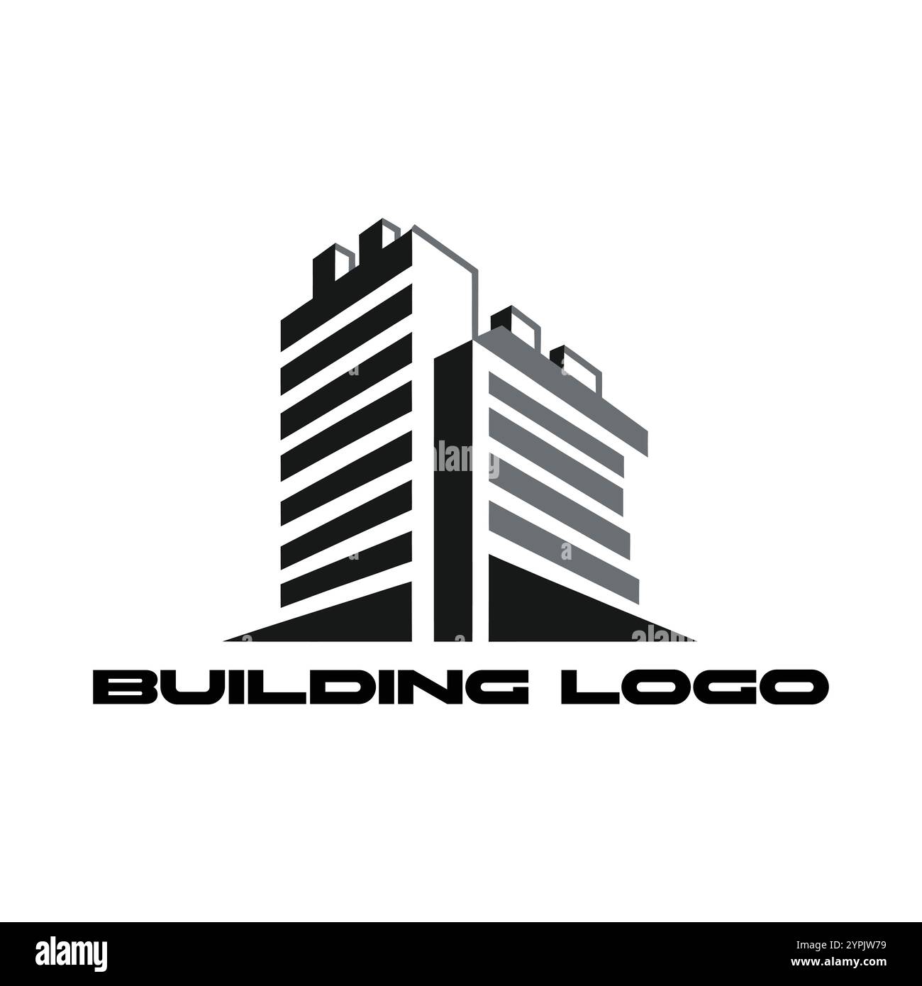 Progettazione di logo per edifici, progettazione di logo di fabbrica, logo industriale, Logo per edifici moderni, Logo per marchi di fabbrica, architettura Logo Design, Urban Logo Design Illustrazione Vettoriale