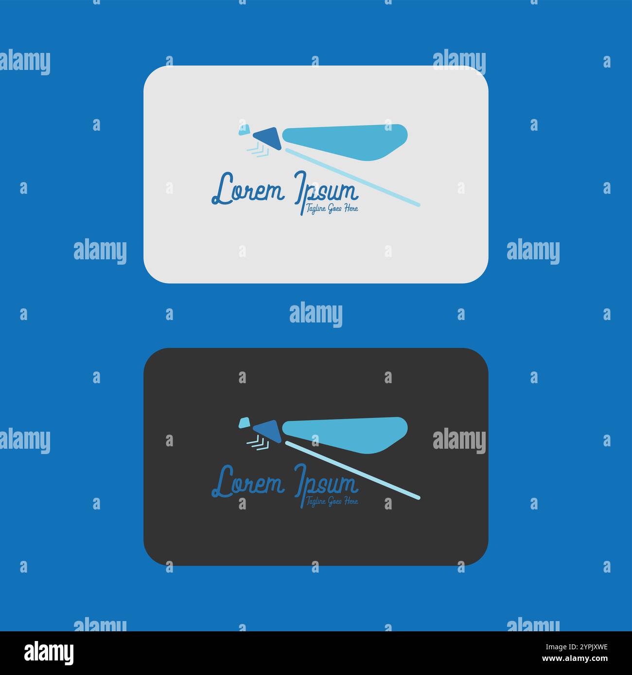 Moderna e colorata icona Dragonfly illustrazione Logo Design Vector Illustrazione Vettoriale