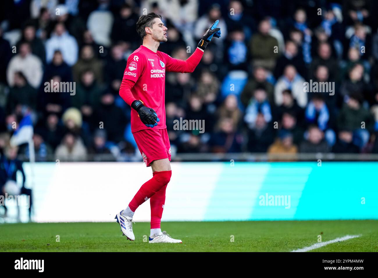 Doetinchem, Paesi Bassi. 1 dicembre 2024. DOETINCHEM, PAESI BASSI - 1 DICEMBRE: Joshua Smits portiere del De Graafschap gesti durante la partita olandese Keuken Kampioen Divisie tra De Graafschap e VVV-Venlo allo Stadion De Vijverberg il 1° dicembre 2024 a Doetinchem, Paesi Bassi. (Foto di Rene Nijhuis/Orange Pictures) credito: Orange Pics BV/Alamy Live News Foto Stock