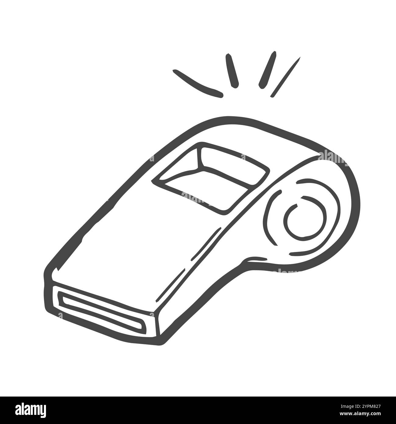 Fischietto di sicurezza in stile Doodle in formato vettoriale Illustrazione Vettoriale