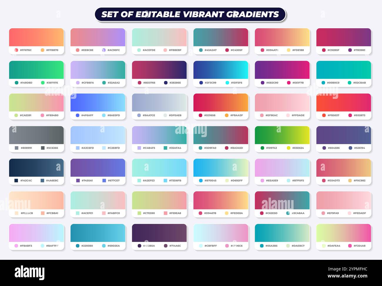 Quadrati sfumati vivaci. Quadrati multicolore minimalisti, colori vivaci astratti anni '80 e gradienti moderni set di vettori isolati adatti per coperture, calen Illustrazione Vettoriale