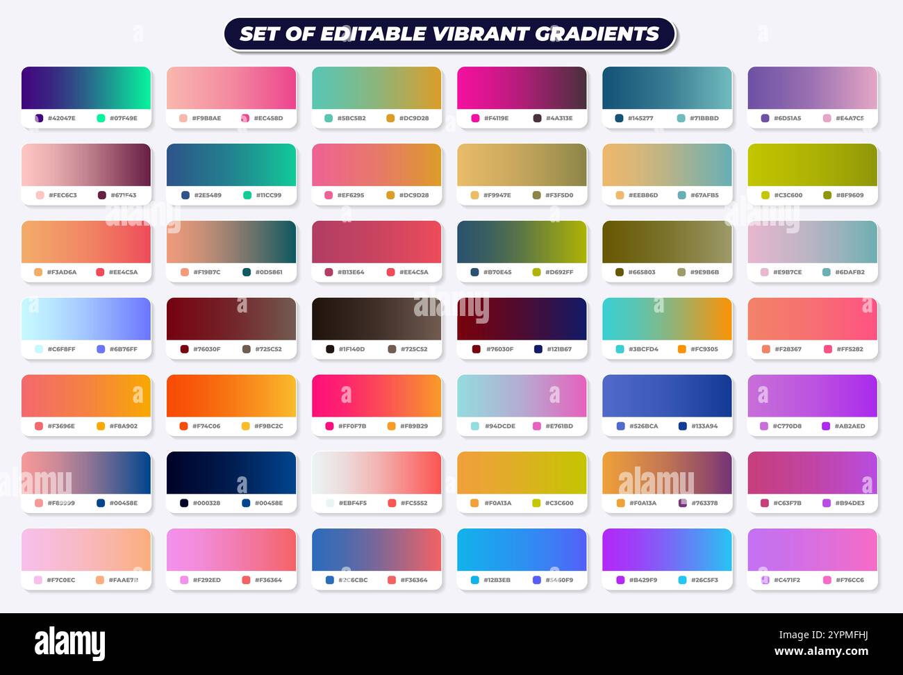 Quadrati sfumati vivaci. Quadrati multicolore minimalisti, colori vivaci astratti anni '80 e gradienti moderni set di vettori isolati adatti per coperture, calen Illustrazione Vettoriale