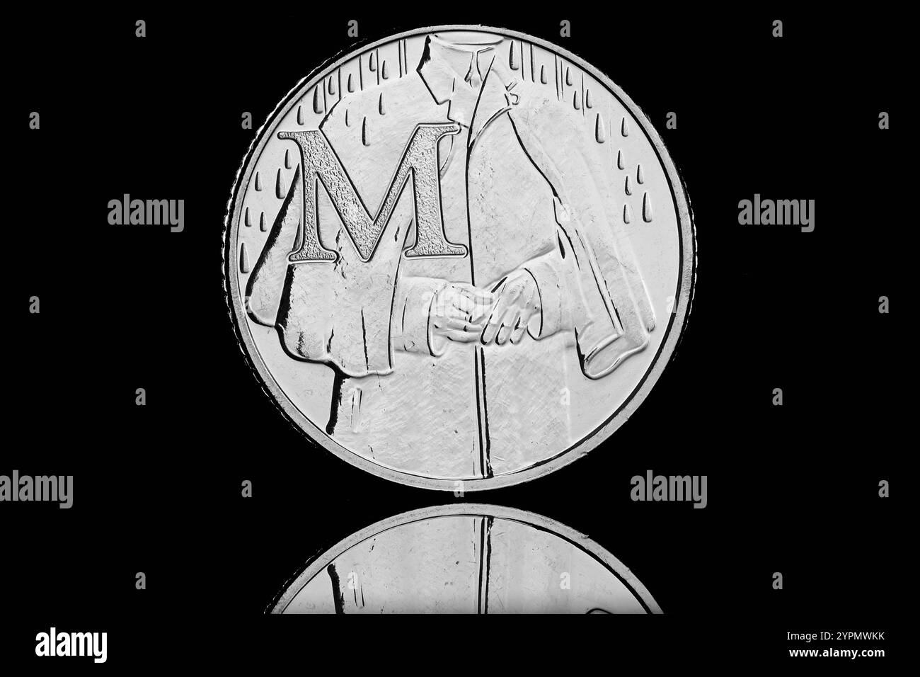 La lettera M per Magic nella serie di monete da 10 Pence della Gran Bretagna del 2018 Dalla A alla Z Foto Stock