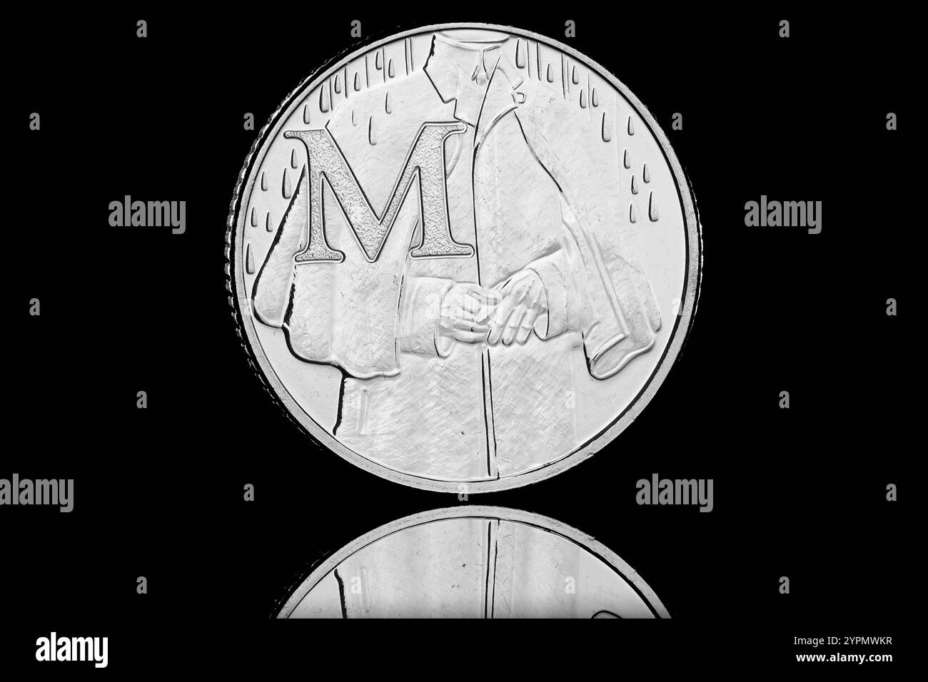 La lettera M per Magic nella serie di monete da 10 Pence della Gran Bretagna del 2018 Dalla A alla Z Foto Stock