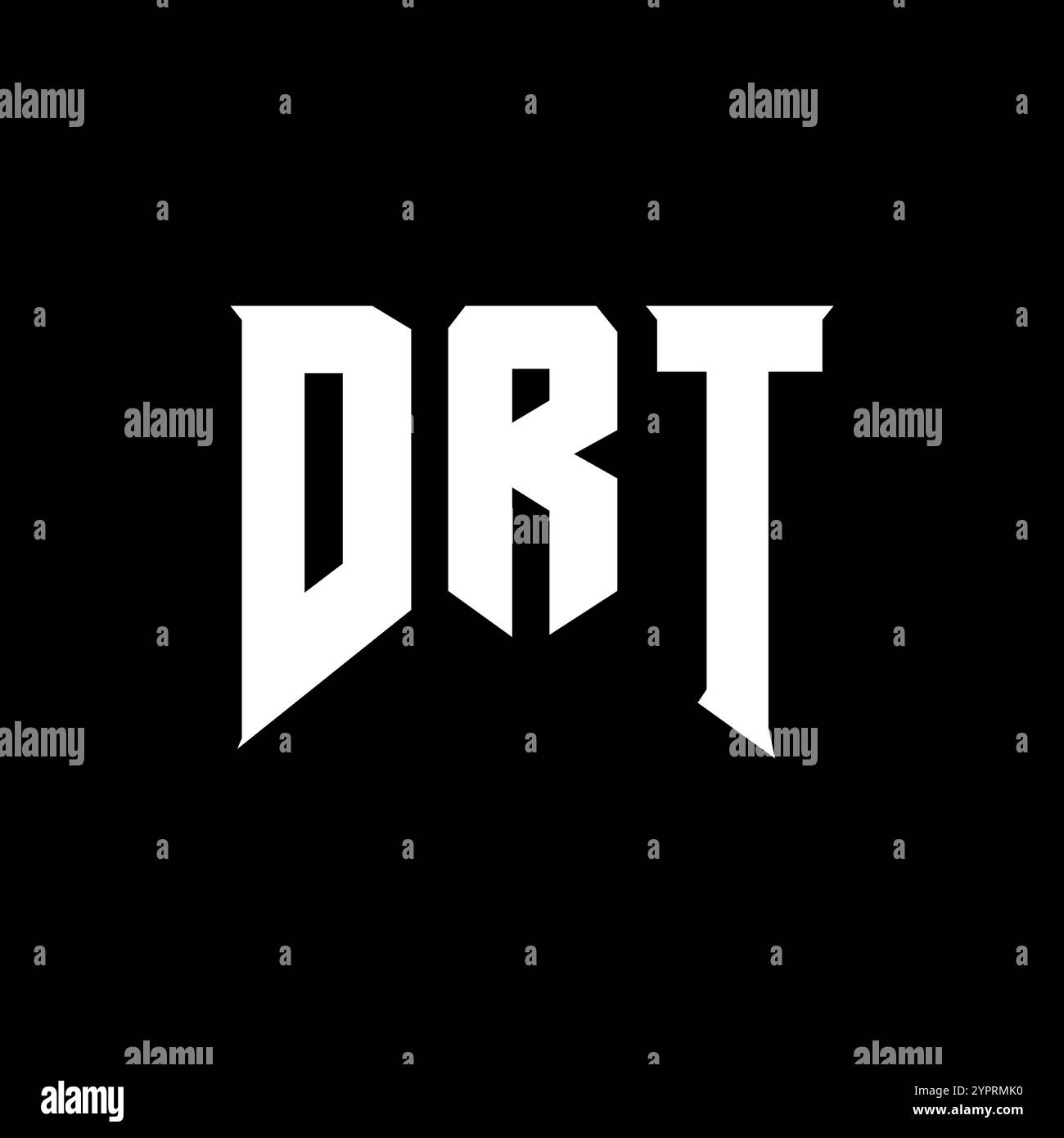Design con logo DRT Letter per l'azienda tecnologica. Combinazione di colori bianco e nero con logo DRT. Logo DRT, vettore DRT, design DRT, icona DRT, DRT alph Illustrazione Vettoriale