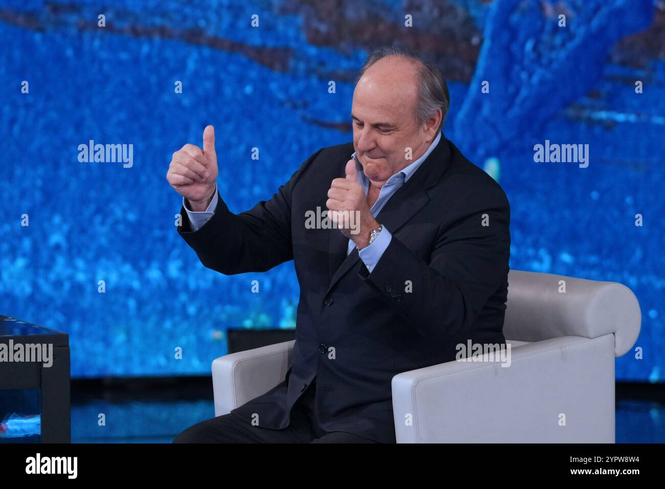 Milano, Italia. 1 dicembre 2024. Gerry Scotti at &#x2018;che tempo che fa' tv show, Milano, 01 dicembre 2024 (foto di Gian Mattia D'Alberto /LaPresse) crediti: LaPresse/Alamy Live News Foto Stock