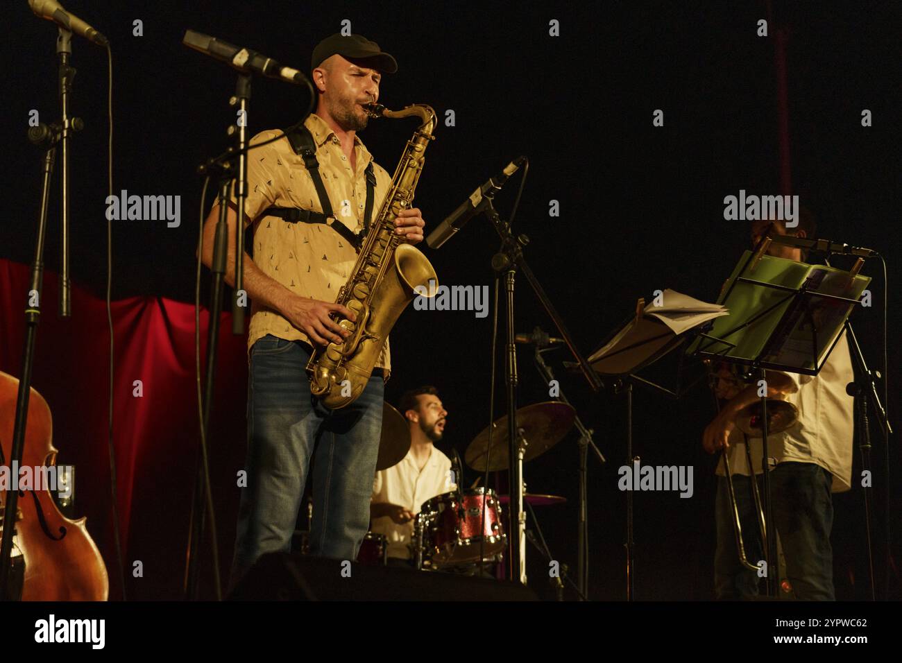 Concerto jazz Miquel Angel Rigo, A Jazz De Mar. Porto Colom, Maiorca, spagna Foto Stock