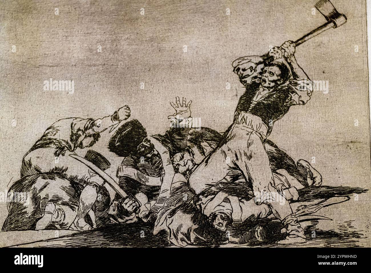 I disastri della guerra, no 3: Lo stesso, 1810 -1814, Francisco de Goya, prima stampa del 1863, fatta dalla Royal Academy of fine Arts di San Fernando i. Foto Stock