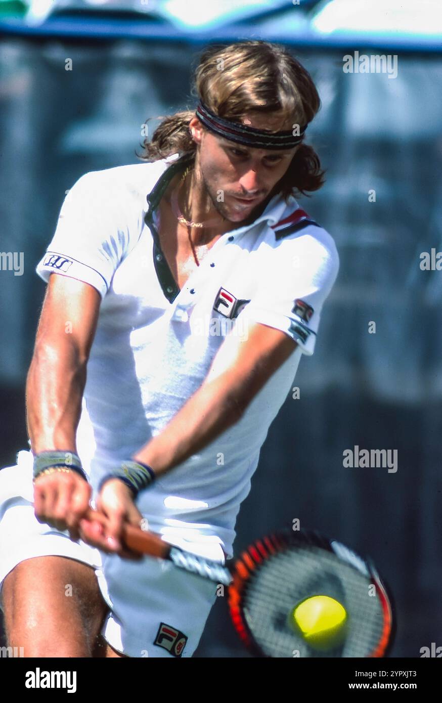 Bjorn Borg (SWE) partecipa agli US Open Tennis Championships 1980. Foto Stock