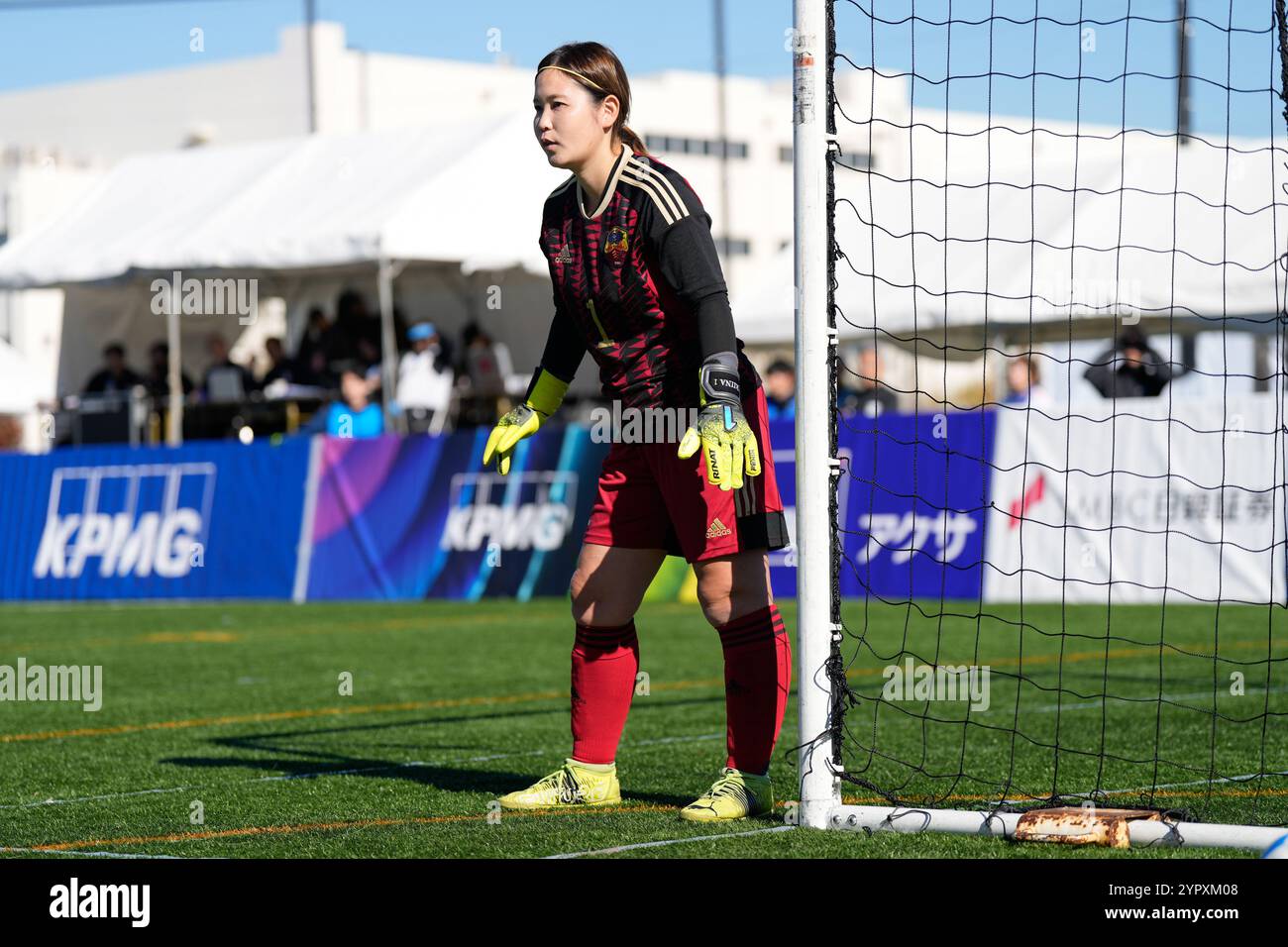 Tokyo, Giappone. 1 dicembre 2024. Riina Wachi (buen cambio) calcio cieco : partita LIGA.i tra Saitama T.. Wings 1-0 buen cambio yokohama al Fukushi Enterprise Sumida Field durante la LIGA.i Blind Soccer Top League 2024 a Tokyo, Giappone . Crediti: SportsPressJP/AFLO/Alamy Live News Foto Stock