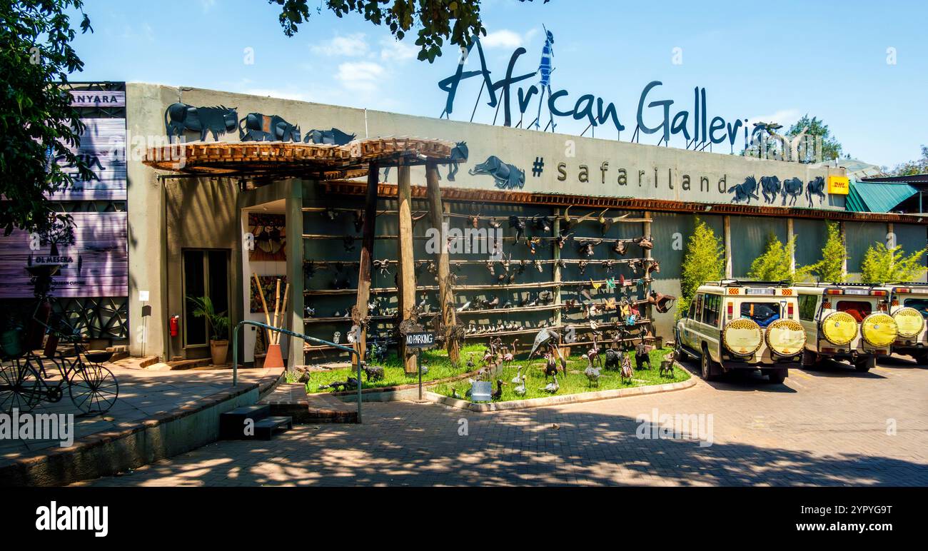 Centro commerciale d'arte African Galleria vicino a Karatu e Arusha, Tanzania, Africa orientale Foto Stock